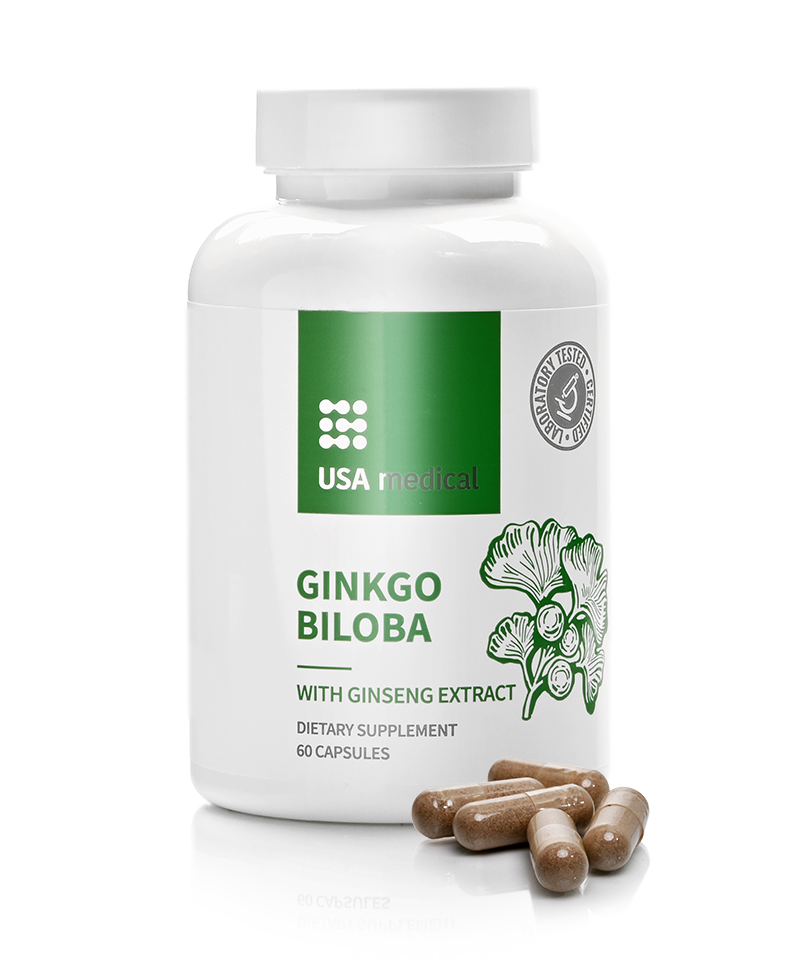 Usamedical Ginkgo Biloba ginzeng kivonattal kapszula – 60 db