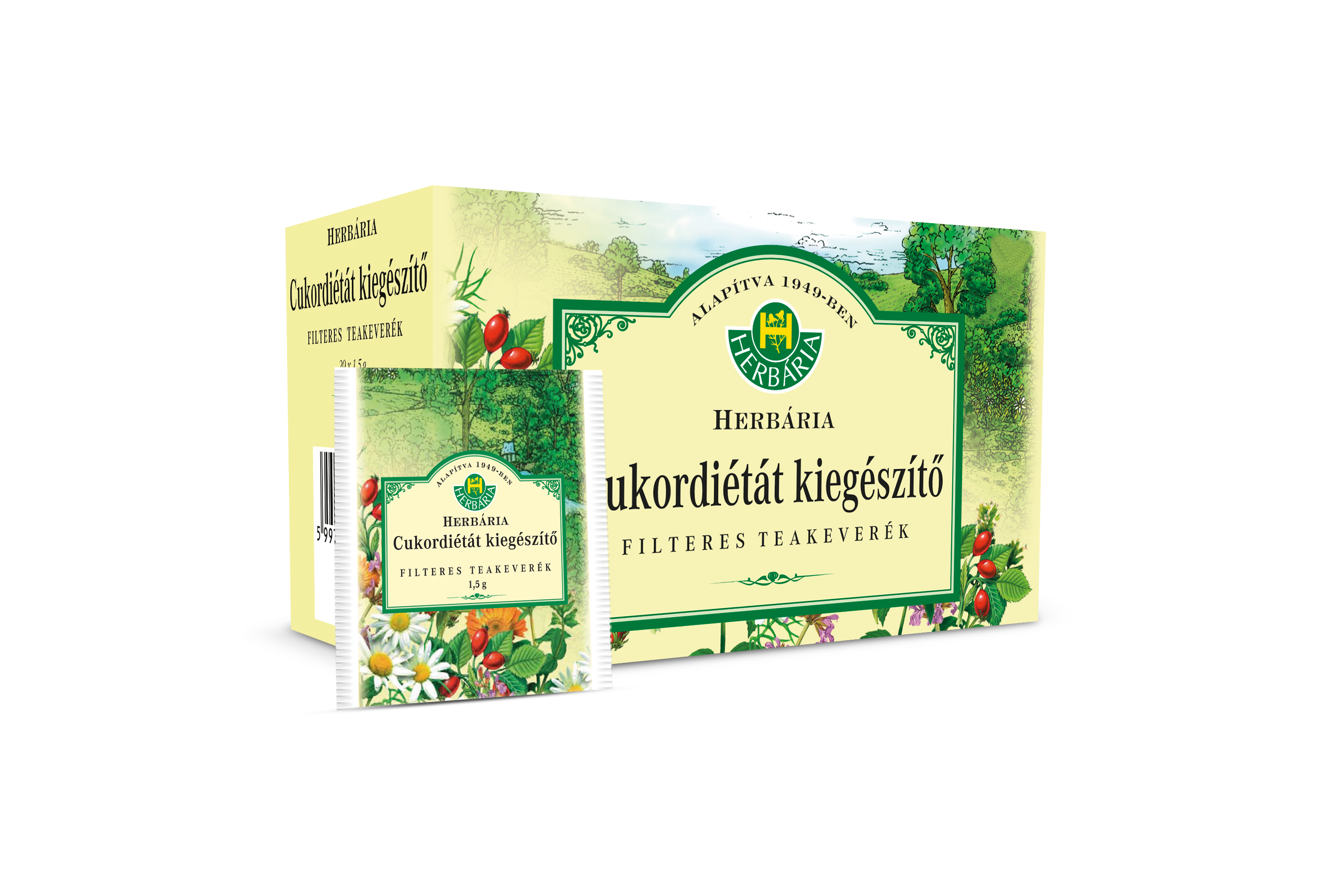 HERBÁRIA CUKORDIÉTÁT KIEGÉSZÍTŐ TEA ( 20 filter )
