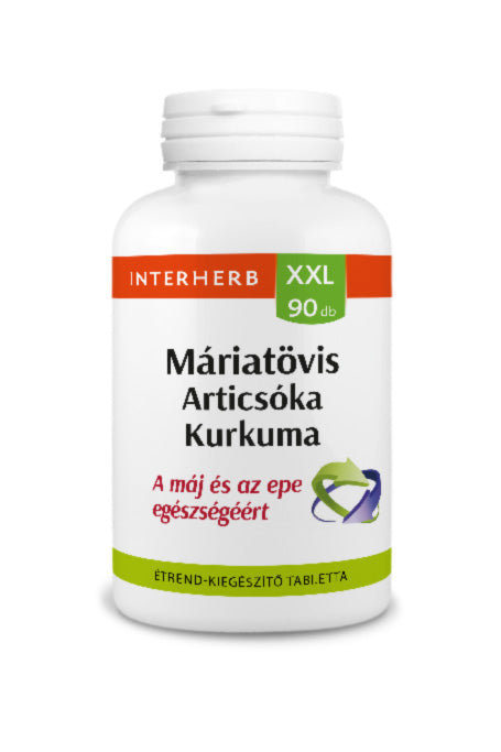 Interherb XXL MÁRIATÖVIS & ARTICSÓKA & KURKUMA tabletta 90db