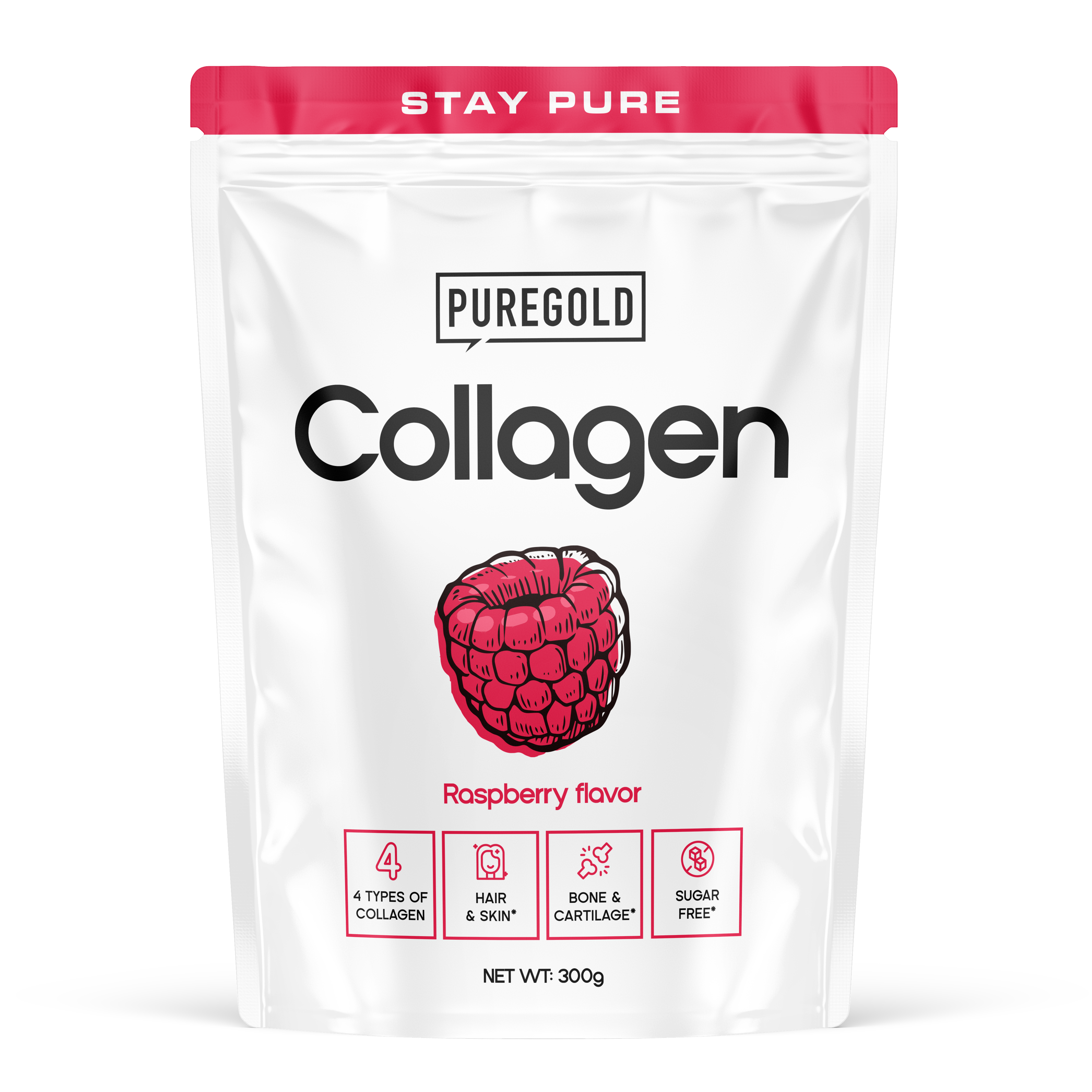 PureGold collagen málna ( 300g )