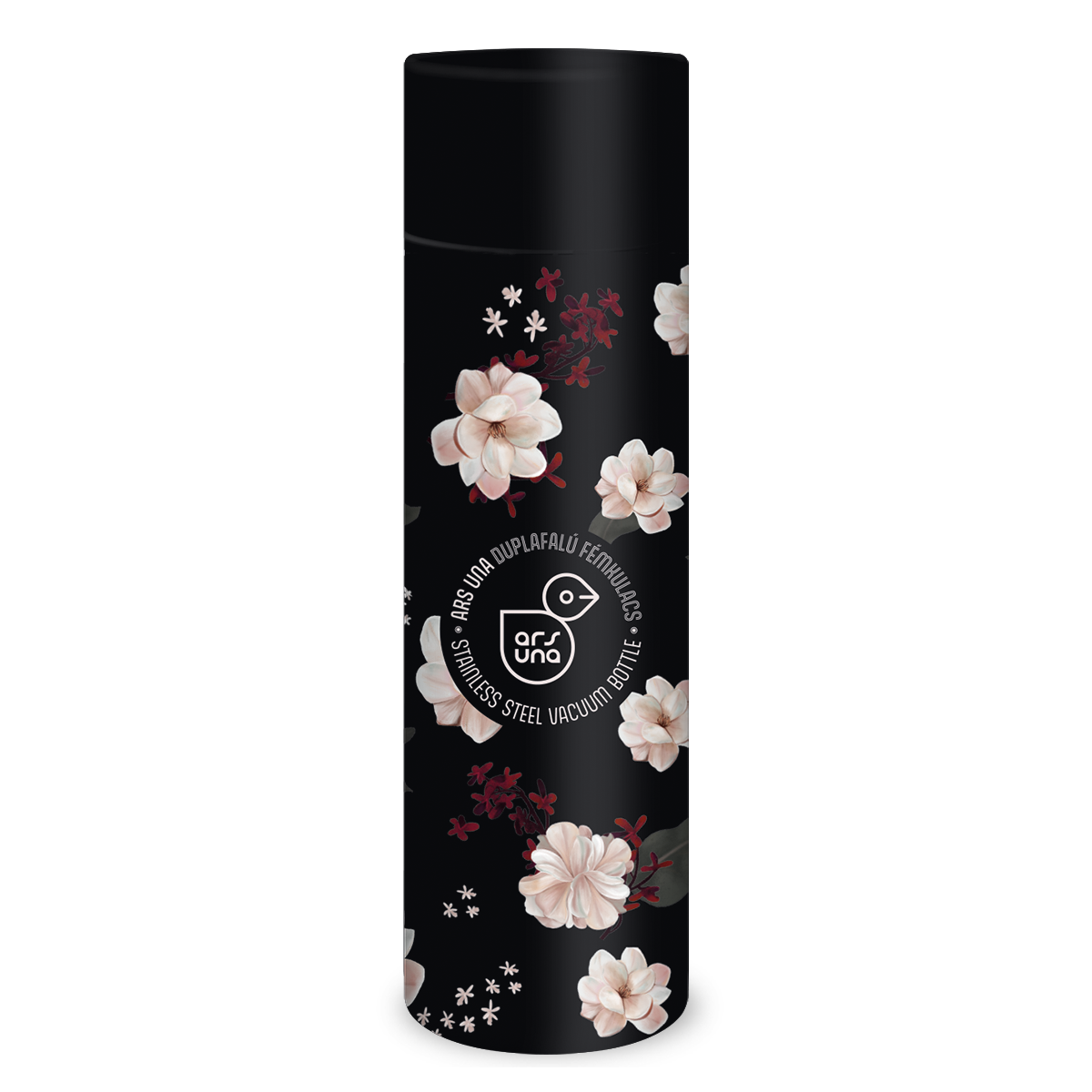 Ars Una duplafalú fémkulacs termosz Flowery Black ( 500ml )