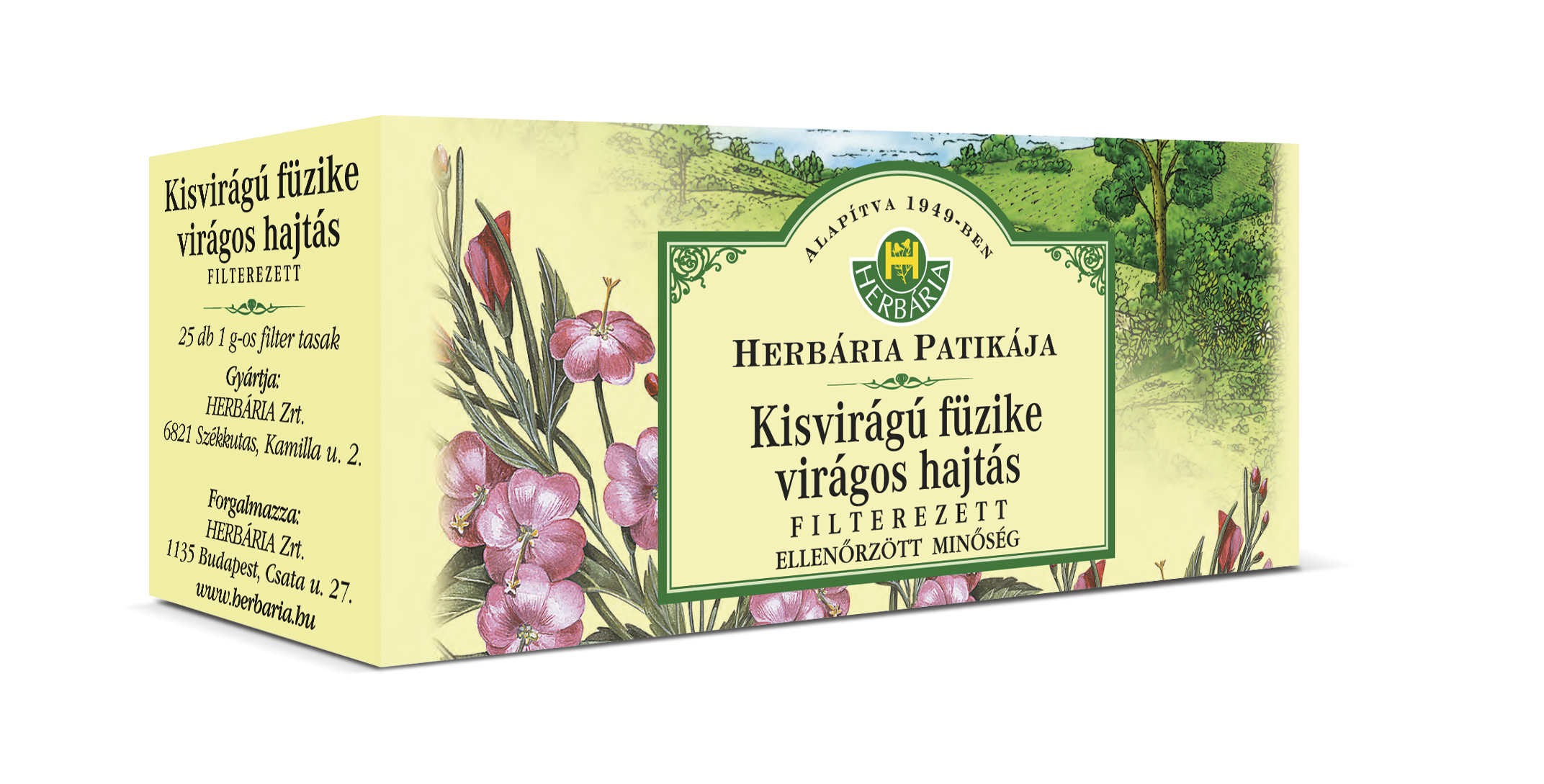 HERBÁRIA KISVIRÁGÚ FÜZIKE TEA FILTERES ( 25 filter )