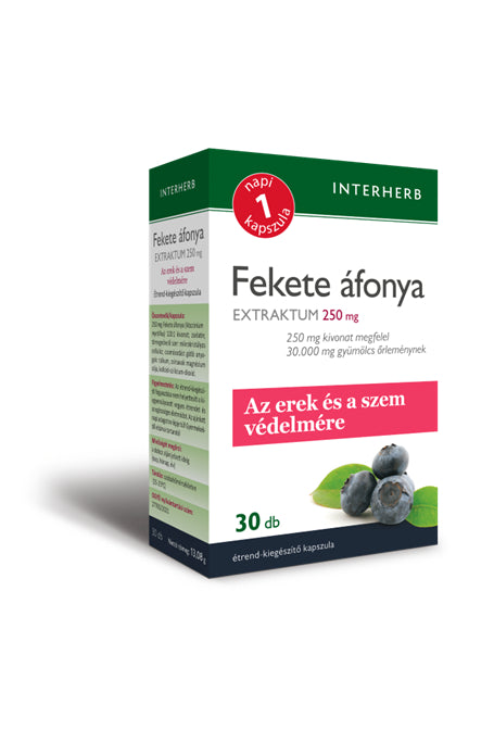 INTERHERB NAPI1 Fekete áfonya Extraktum kapszula 250 mg 30db