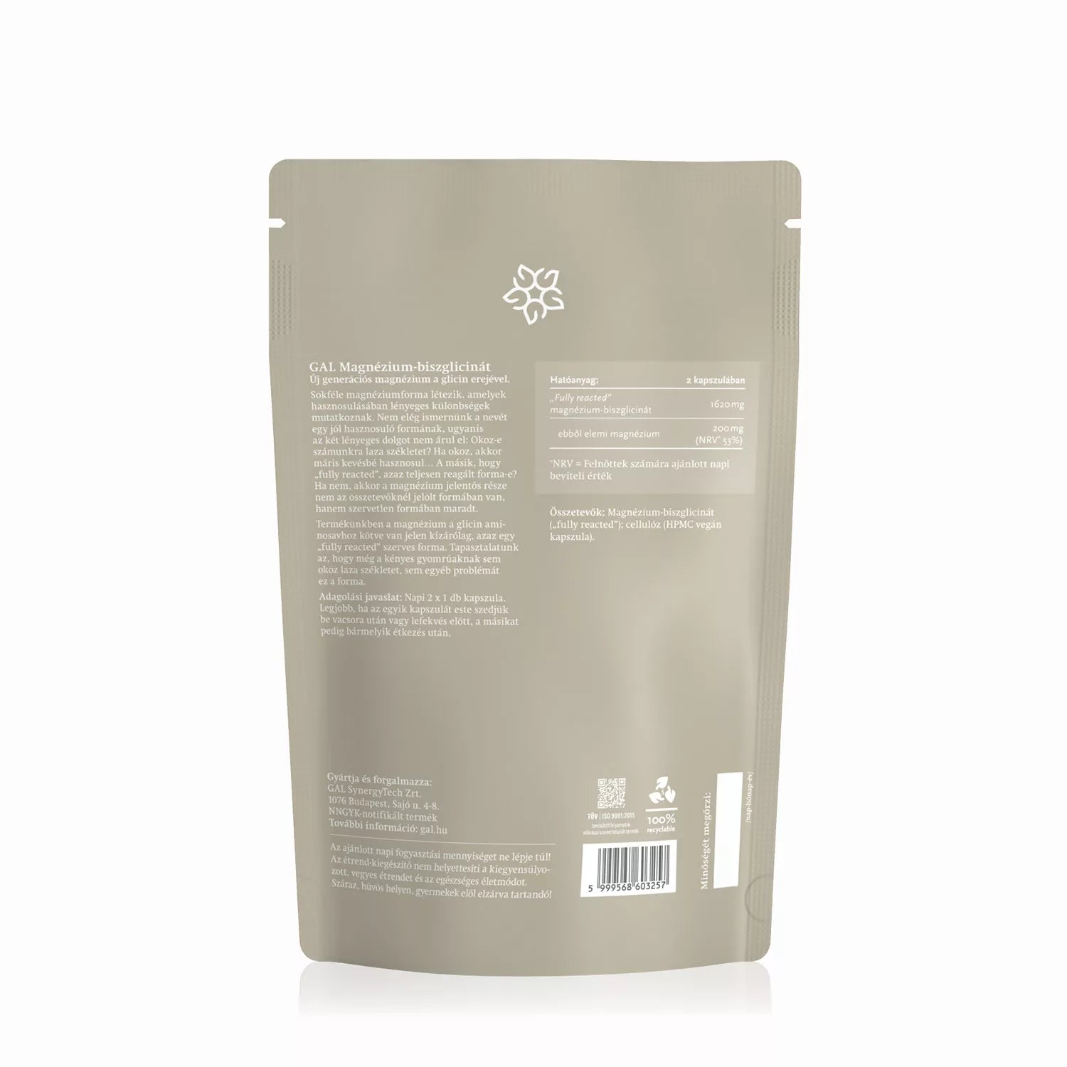 Gal magnézium - biszglicinát utántöltő ( 180db )