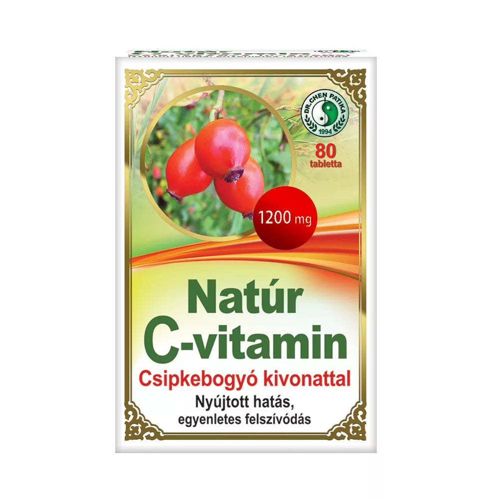 Dr.Chen C-vitamin Csipkebogyó Tabletta+20% 80db