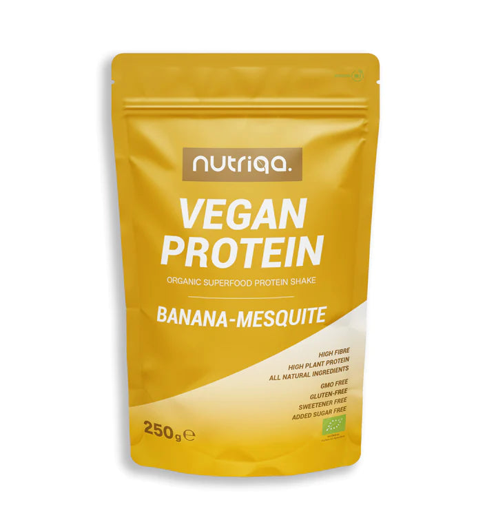 Nutriqa Bio Banán-Mesquite Vegán Proteinmix 250g