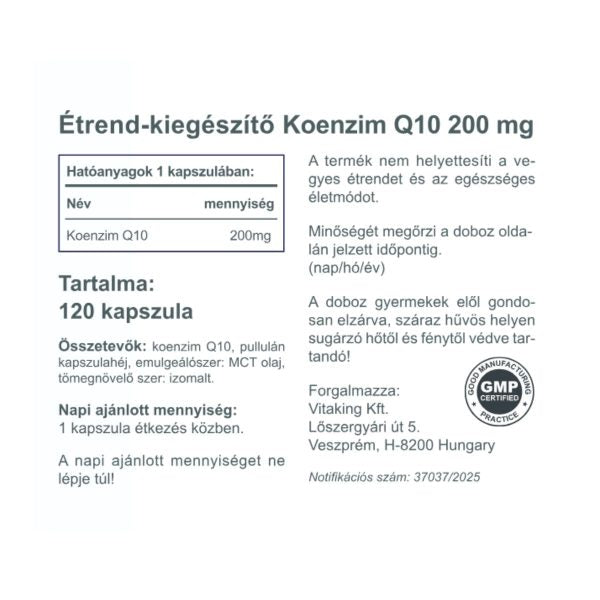 Vitaking Q-10 200mg kapszula ( 120 db )