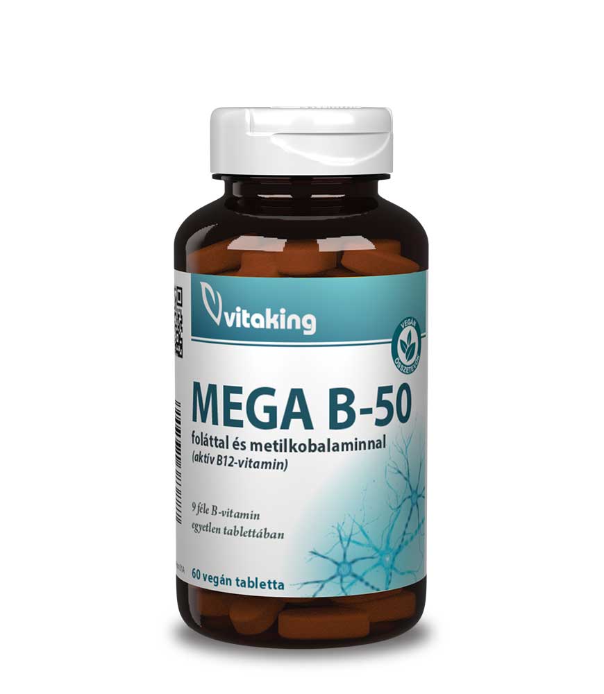 Vitaking Mega B-50 vegán tabletta ( 60db )