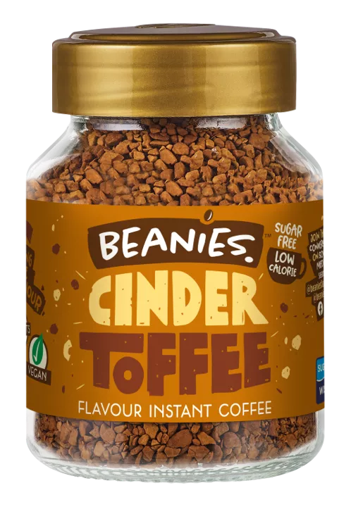 BEANIES INSTANT Cinder Toffee ízű kávé 50g