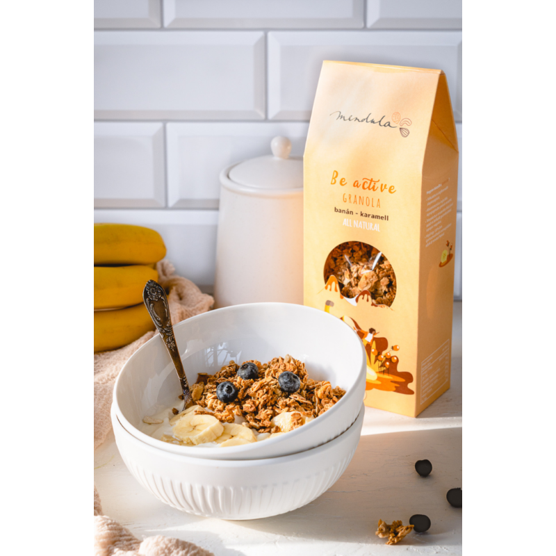 Mendula Be active granola banán - karamell 250g