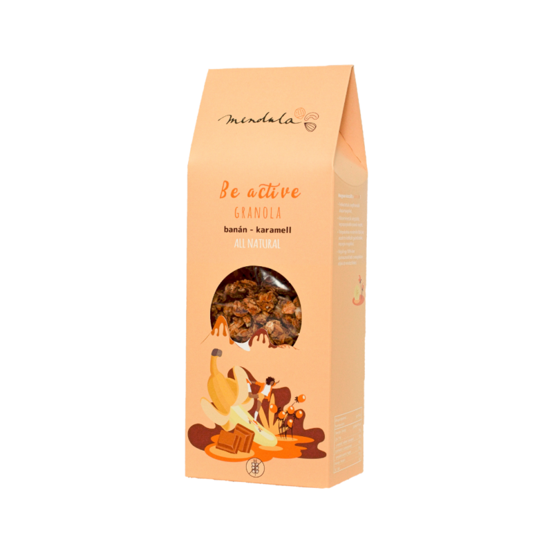 Mendula Be active granola banán - karamell 250g