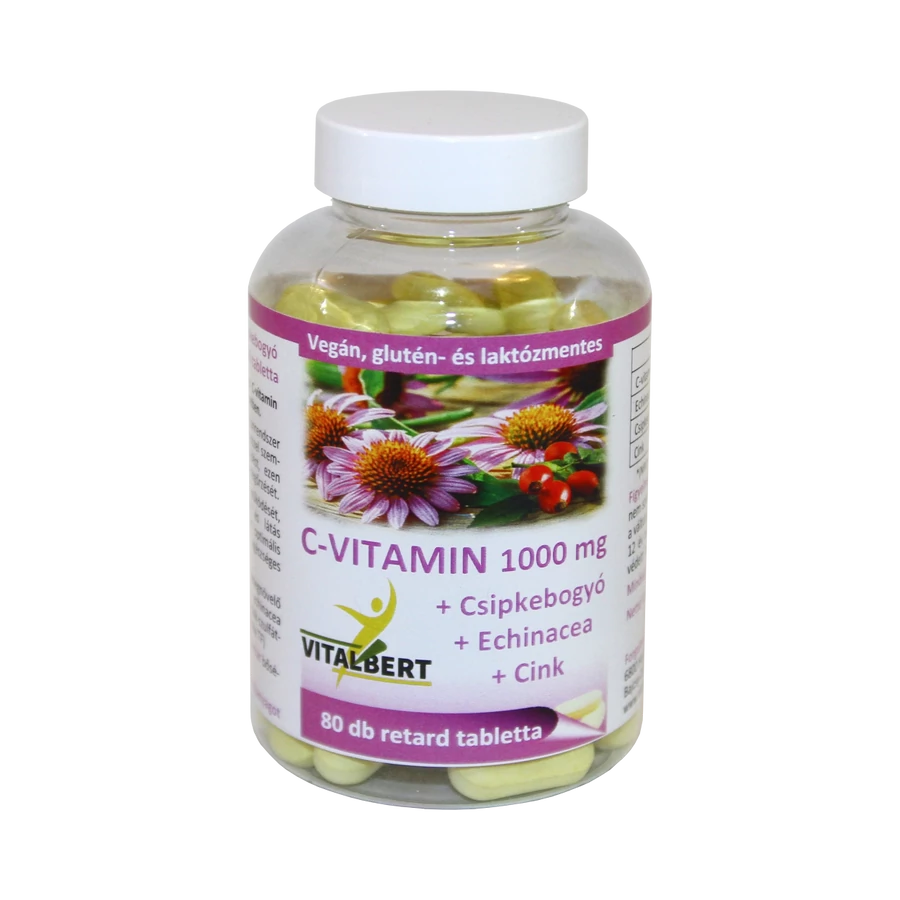 Vitalbert C-vitamin tabletta 1000mg ( 80db )