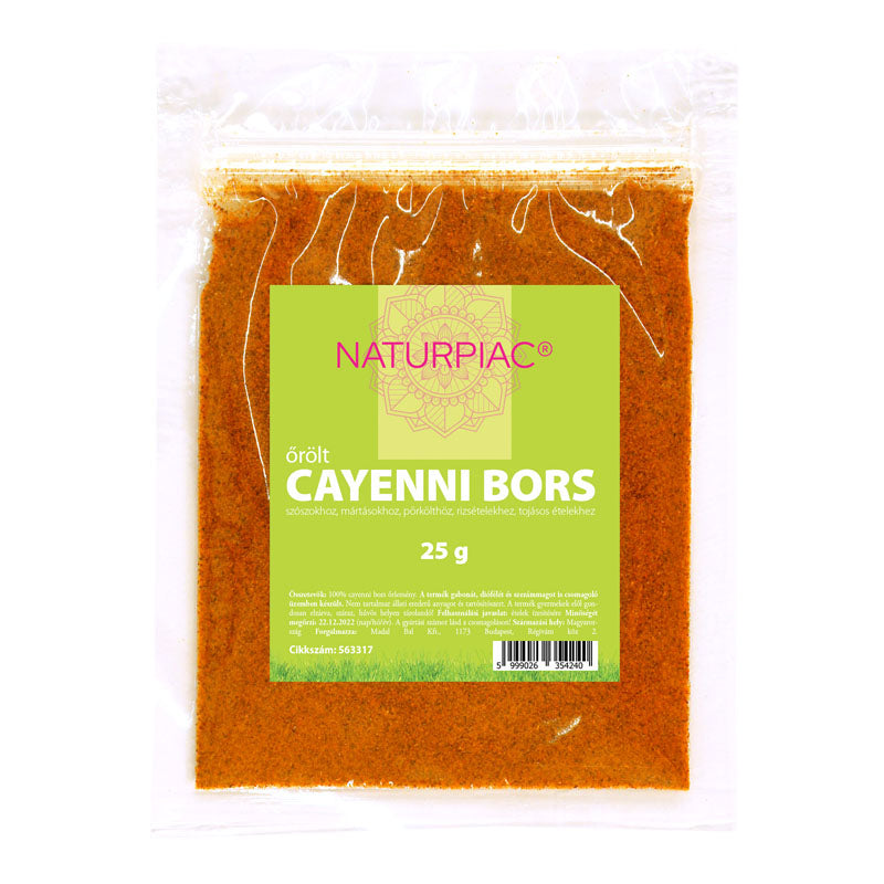 NaturPiac Cayenni bors, őrölt 25g
