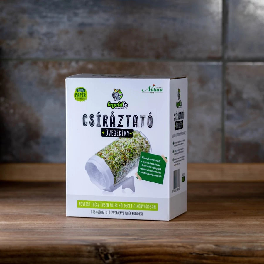 Natura Csíráztató üvegedény-fehér (1db)