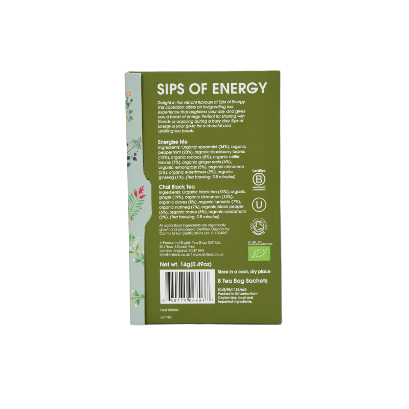 Ets 8 bio Könyves kollekció Sips of Energy teaválogatás ( 8 filter )