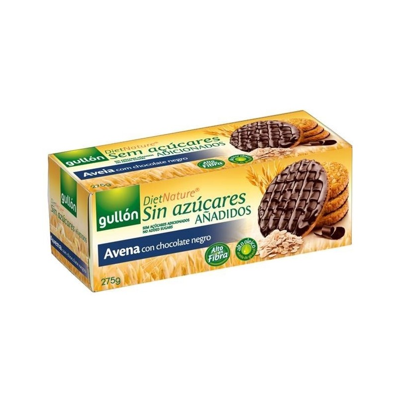 Gullon Avena étcsokoládé zabkeksz cukor hozzáadása nélkül ( 275g )