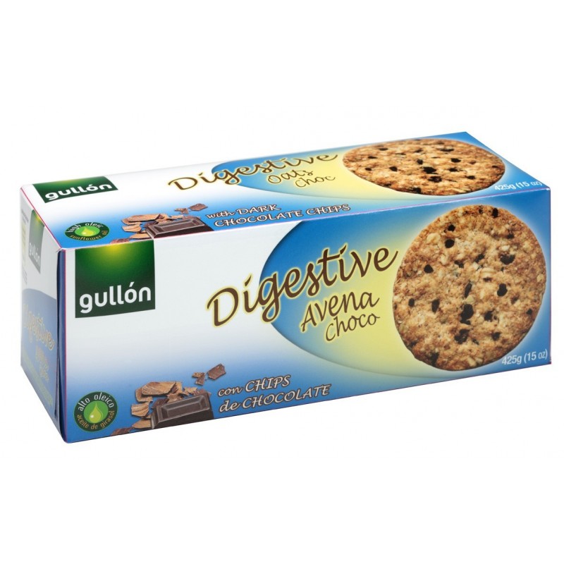 Gullon Digestiva zabpelyhes korpás keksz étcsokival ( 425 g )