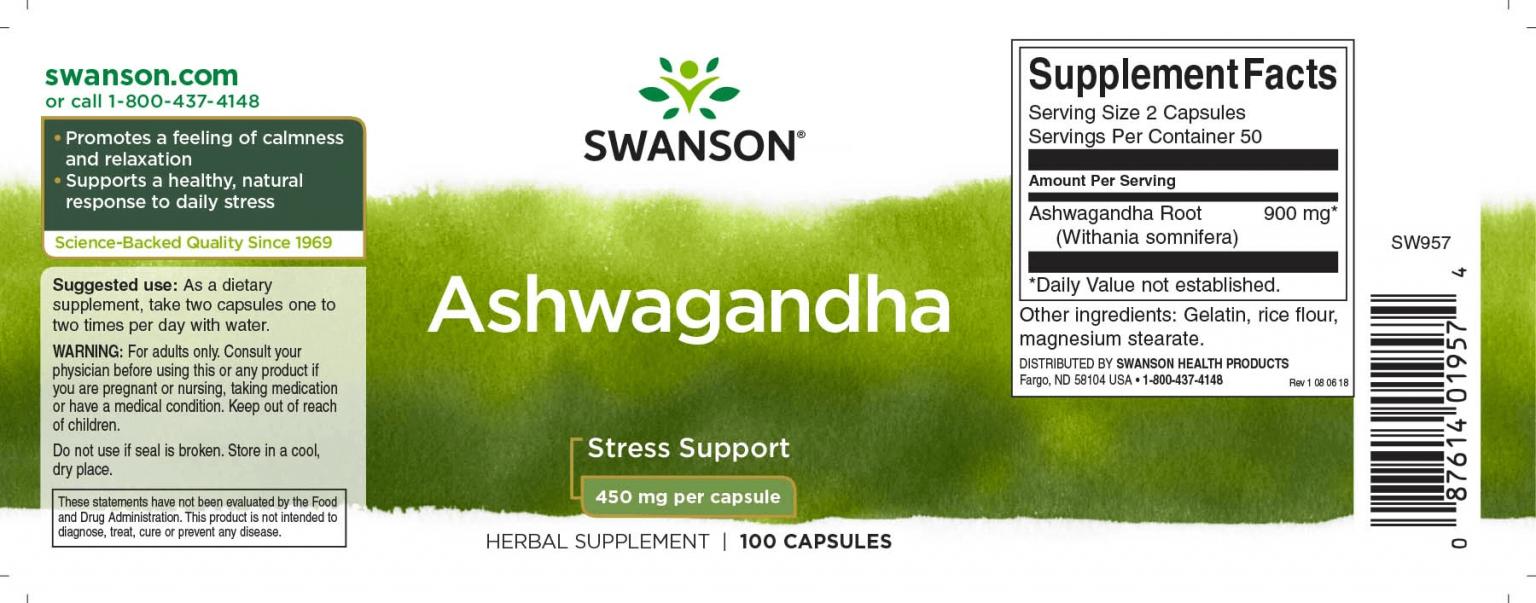 Swanson Ashwagandha 100db