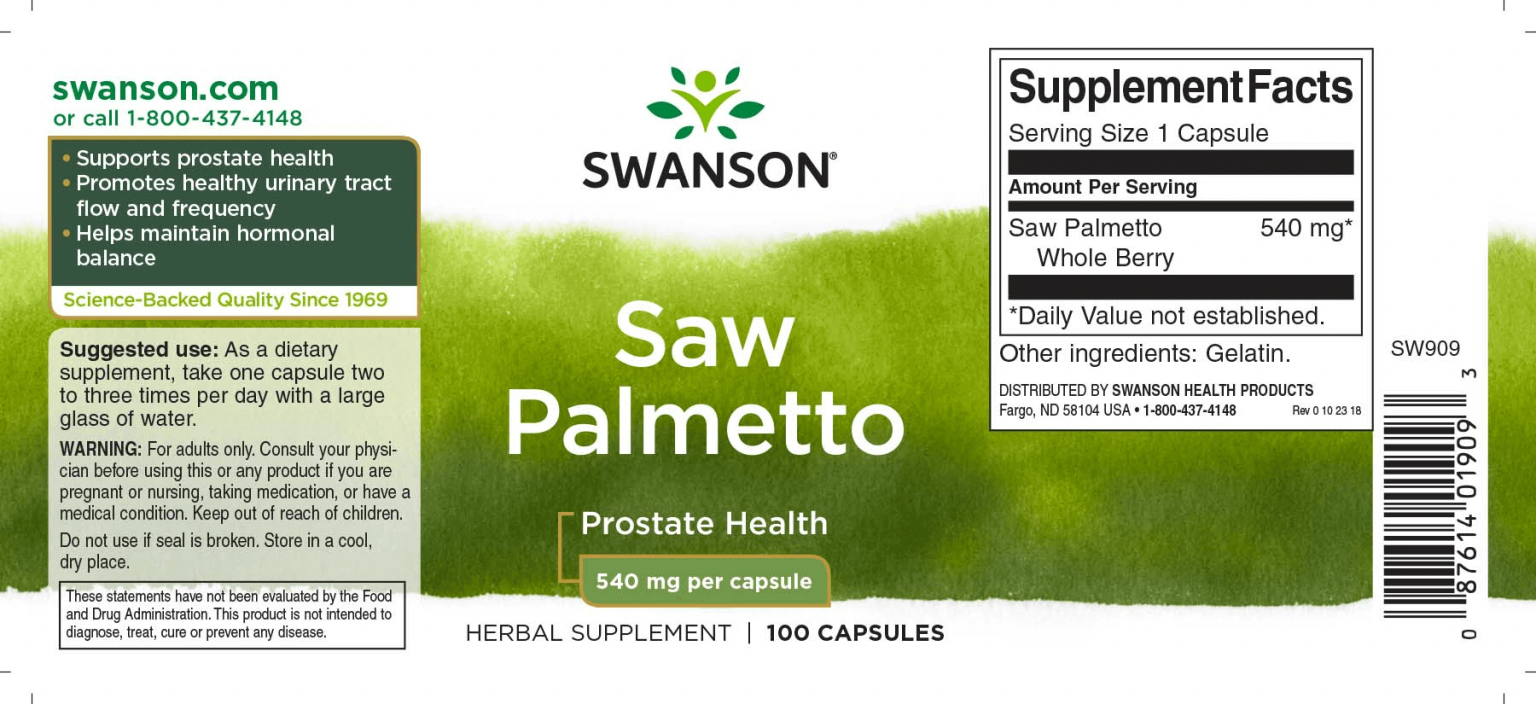 Swanson Saw Palmetto (Fűrészpálma) 100db