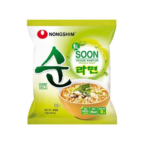 Nongshim Instant zöldségleves, 112g, vegán