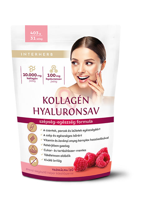 Interherb Kollagén&Hyaluronsav italpor Vadmálna ízű 403g 31 adag