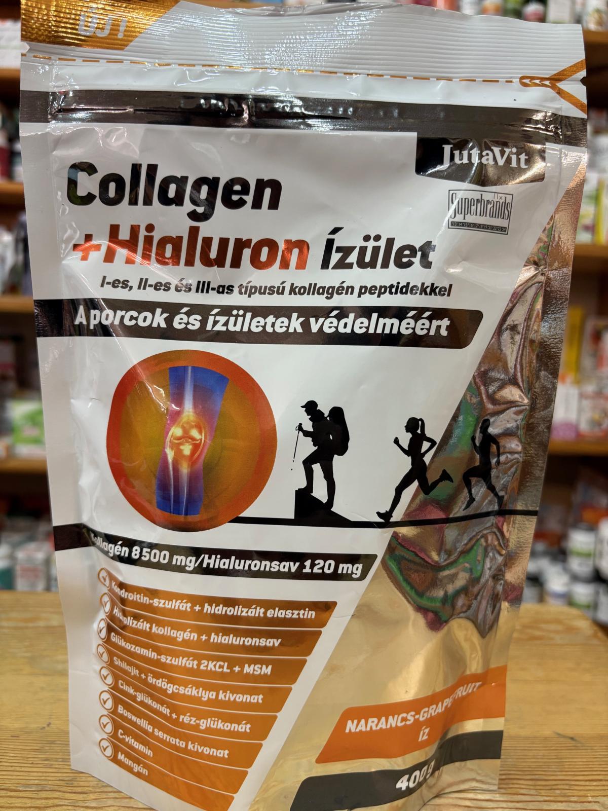 Jutavit Collagen + Hialuron Ízület narancs - grapefruit ( 400g )