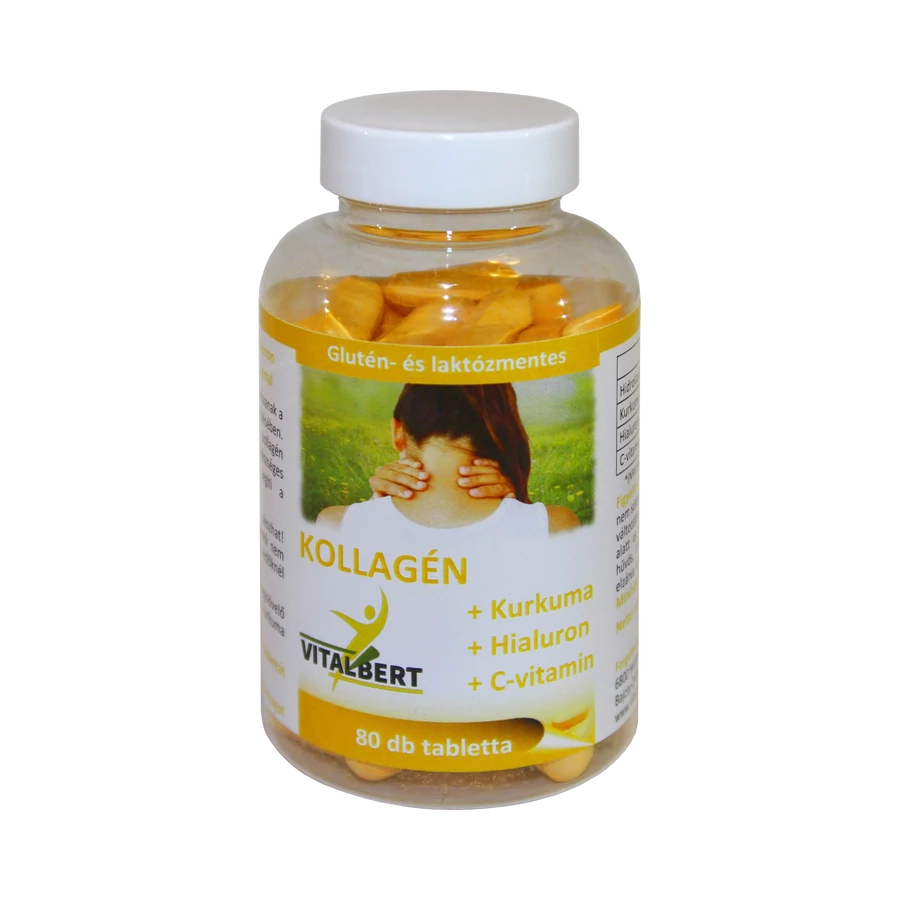 Vitalbert kollagén + hialuron tabletta ( 80db )
