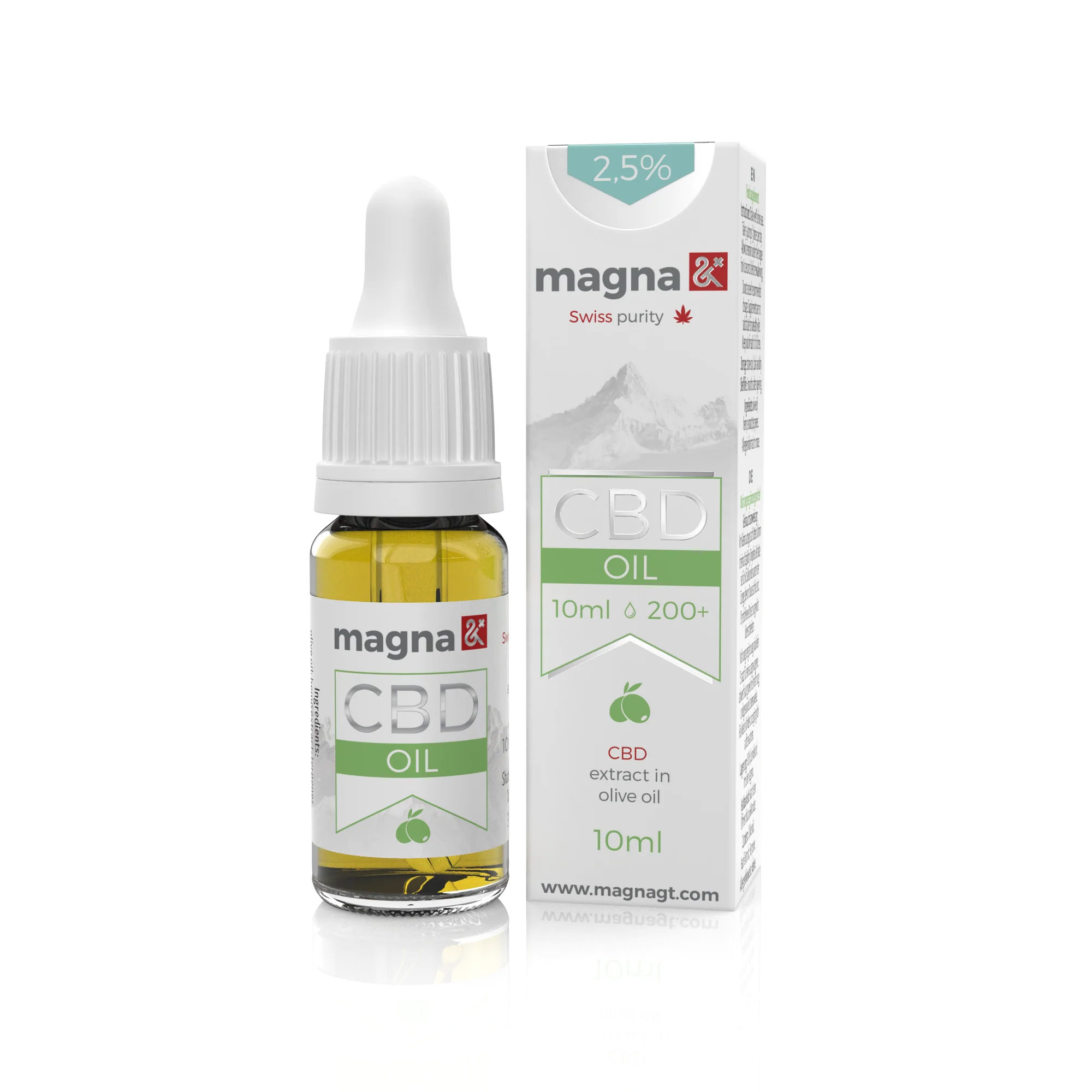 Magna G&T 2,5% CBD Olaj 250mg (10ml) Oliva olajban