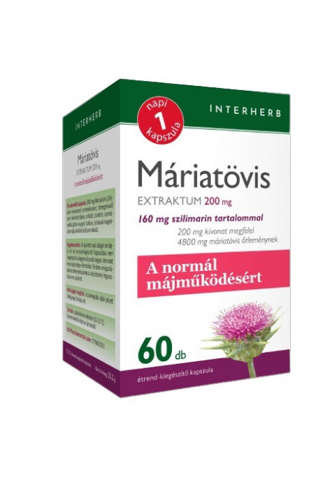 INTERHERB NAPI1 Máriatövis Extraktum 200 mg kapszula 60db
