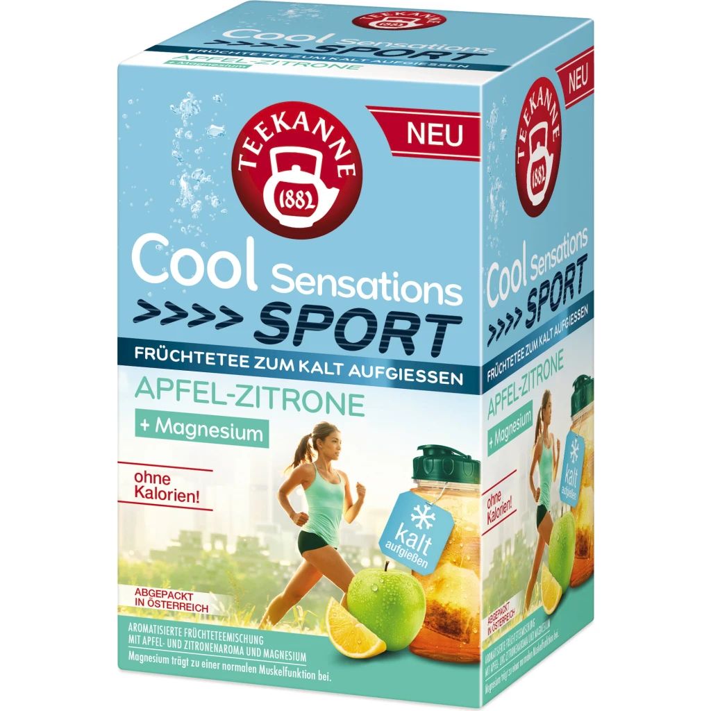 Teekanne jeges tea sport alma - citrom + Mg. ( 18 filter )