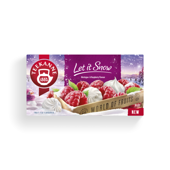 Teekanne Let it snow habcsók-málna gyümölcstea 20filter