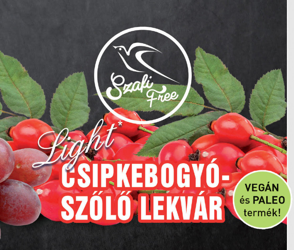 Szafi free lekvár csipkebogyó-szőlő 350g