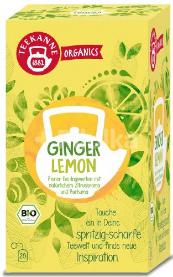Teekanne Organics Bio Ginger Lemon gyógynövény tea 20x1,8g