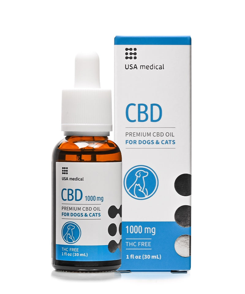 USA medical CBD olaj KUTYÁKNAK ÉS MACSKÁKNAK 1000 mg CBD / 30 ml