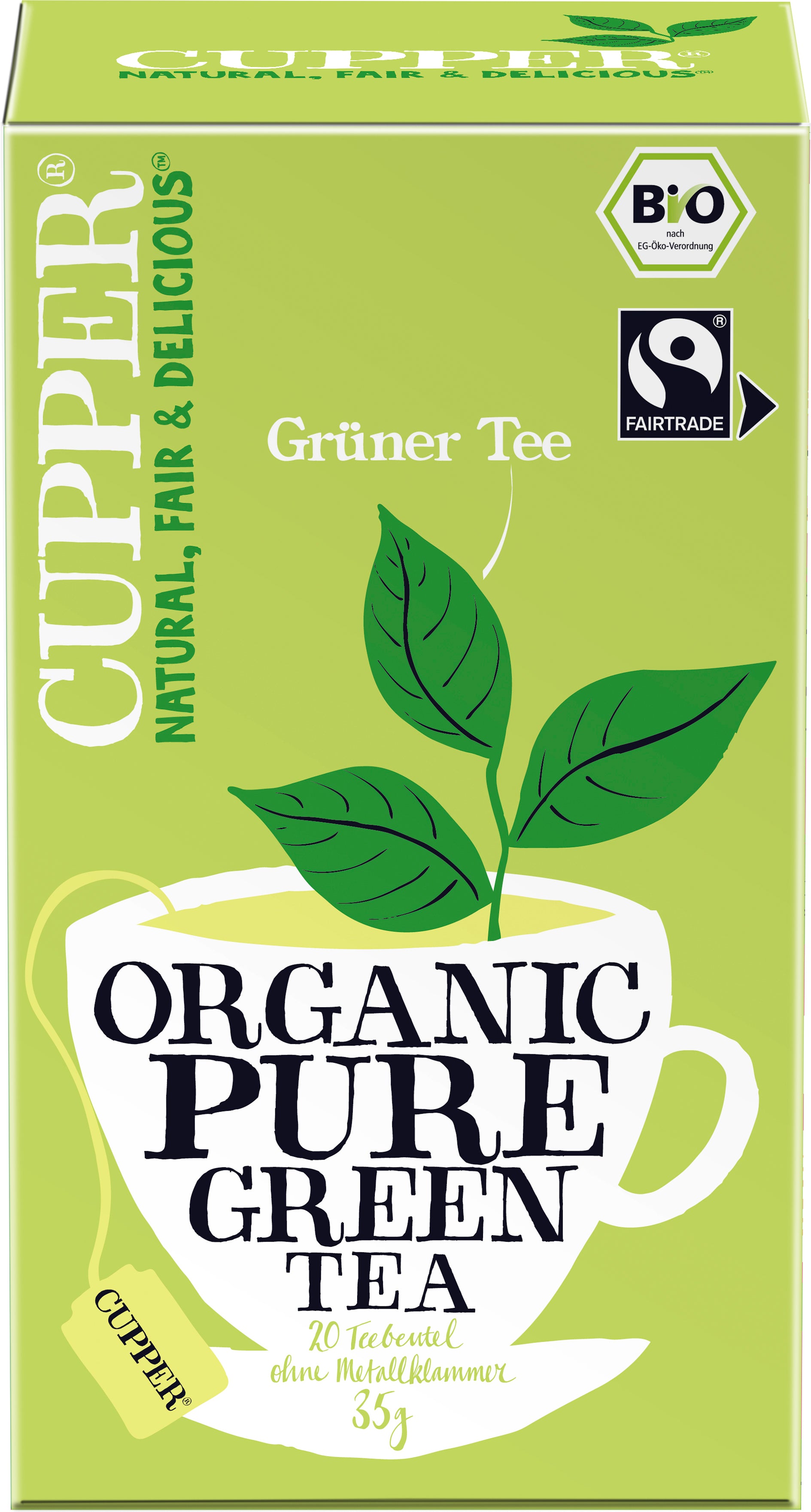 Cupper Tiszta Zöld bio & fairtrade tea 20filter
