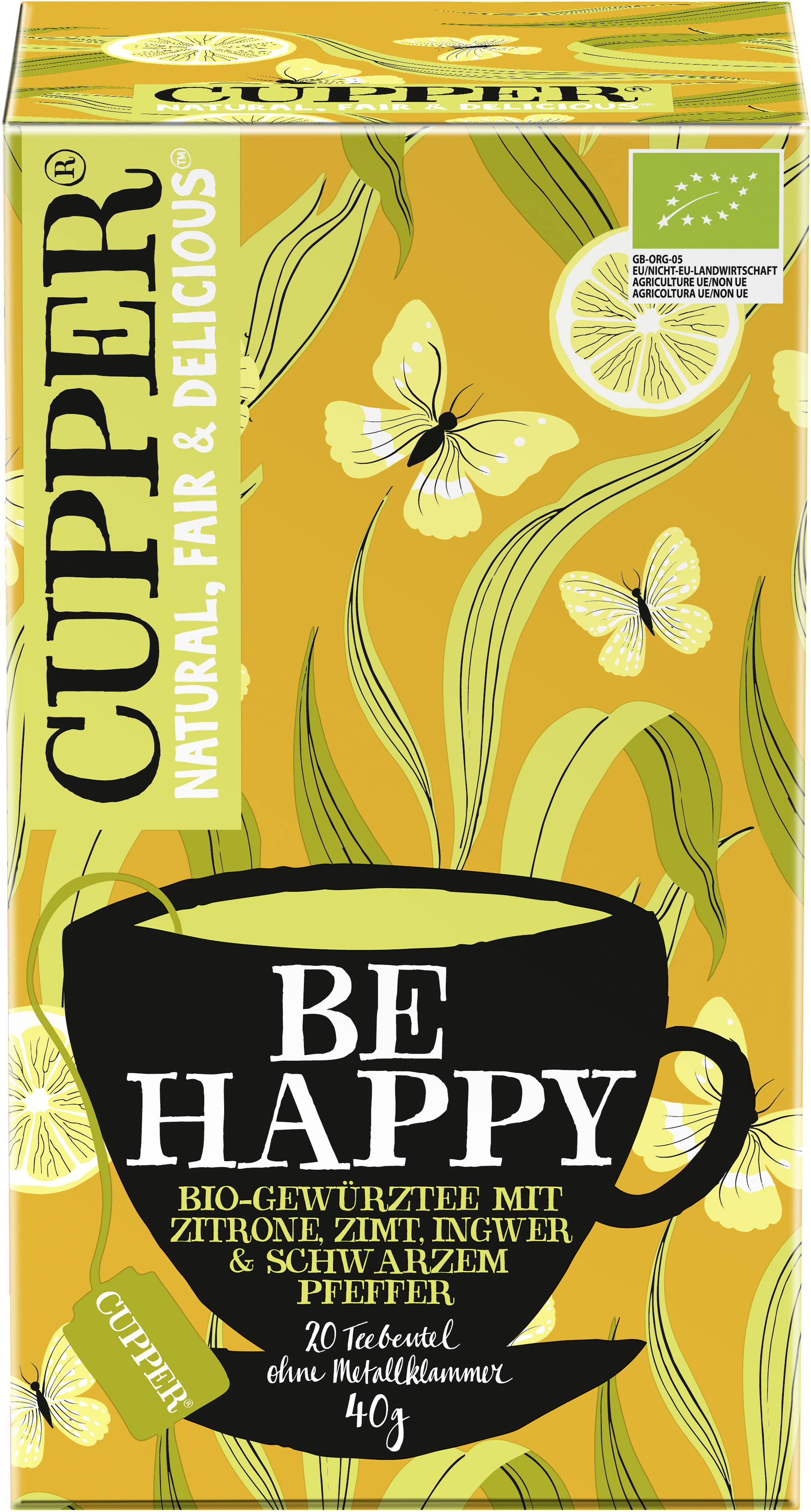 CUPPER ORGANIC  BE HAPPY TEA ( 20X )