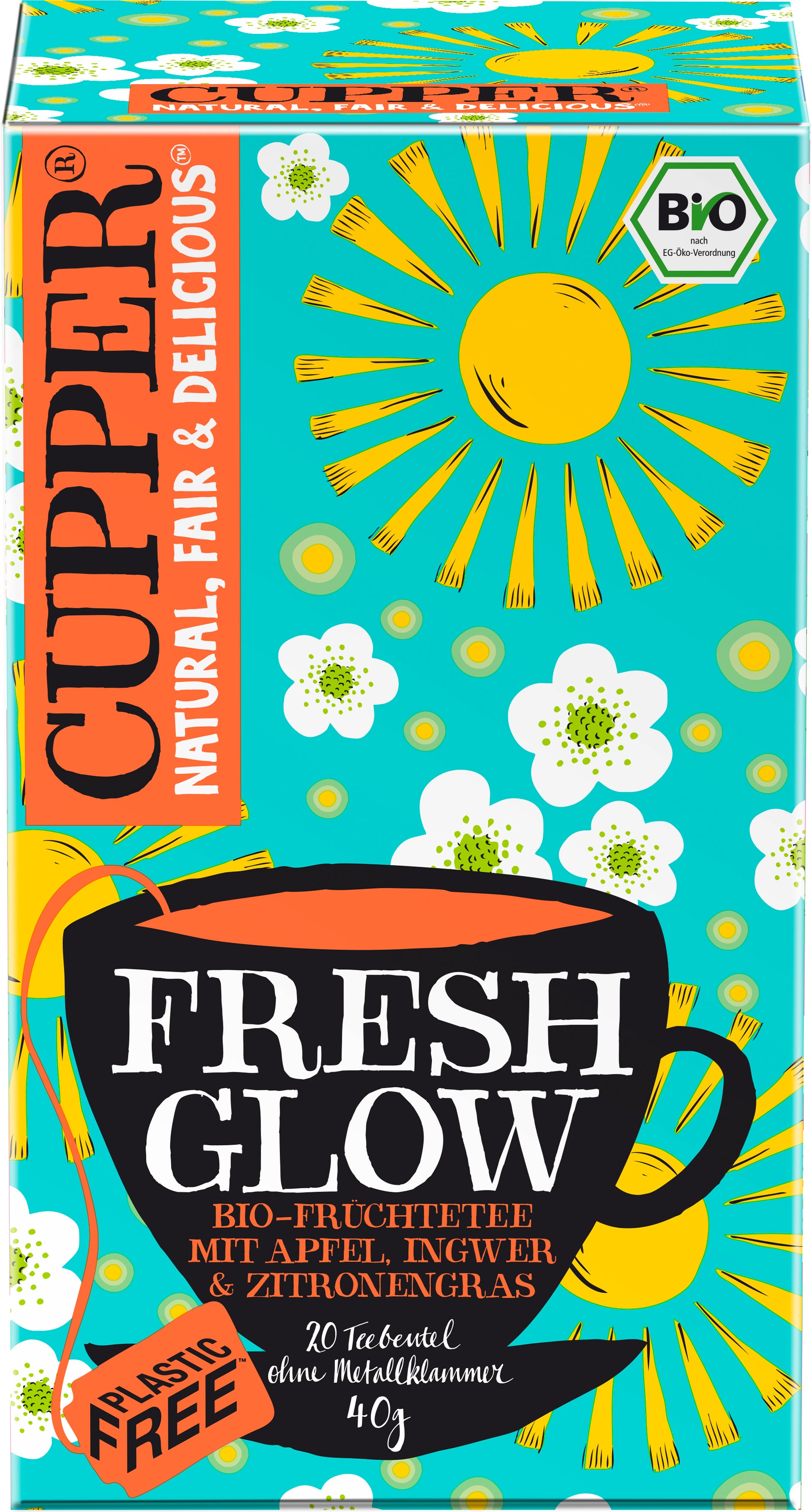 CUPPER BIO ORGANIC FRESH GLOW TEA 20 DB 40 G