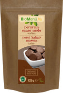BIOMENÜ BIO PERUI KAKAÓ MASSZA TALLÉR 125 G