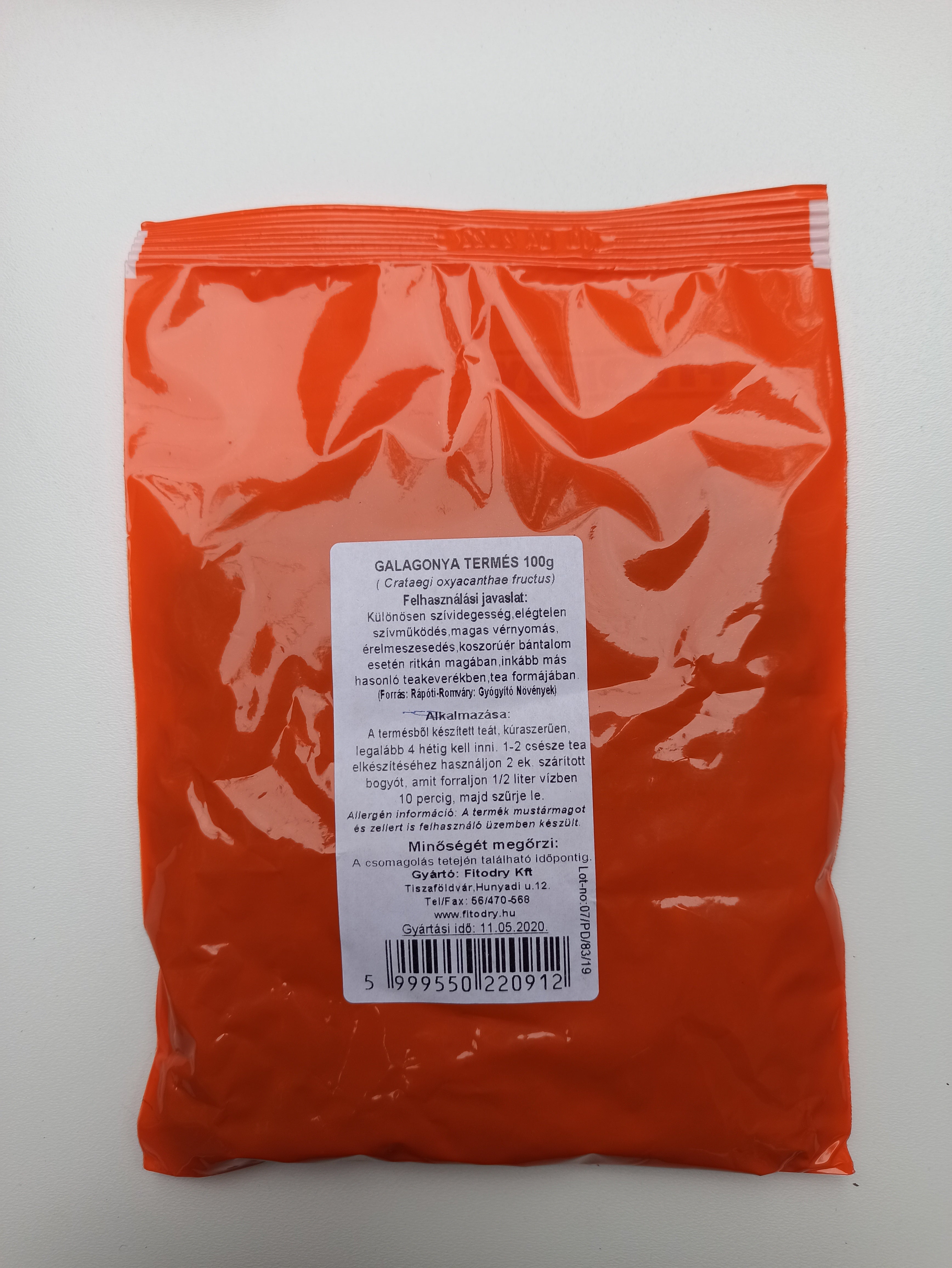 Fitodry Galagonya Termés 100g