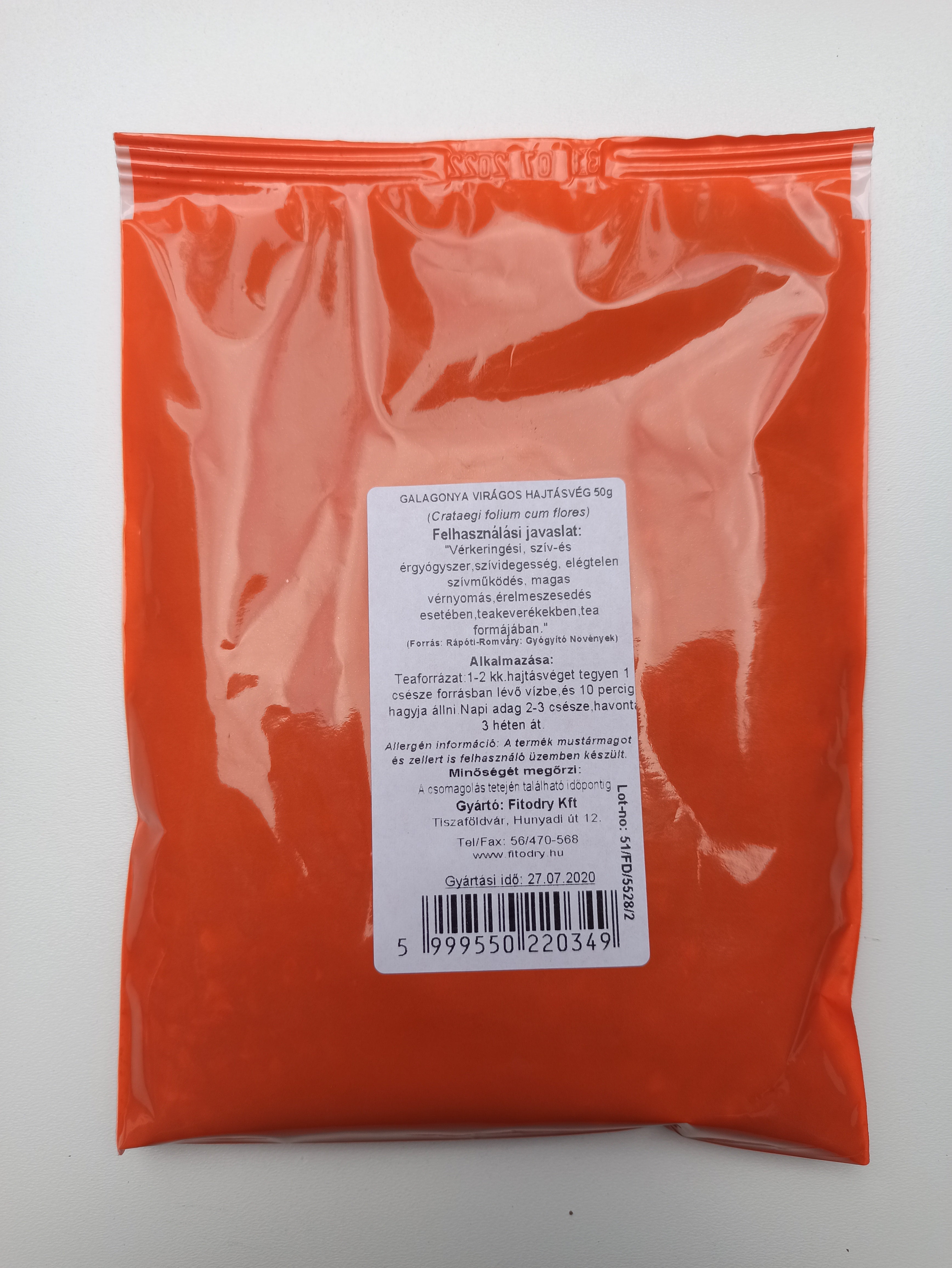 Fitodry Galagonya Virágos Hajtásvég 50g