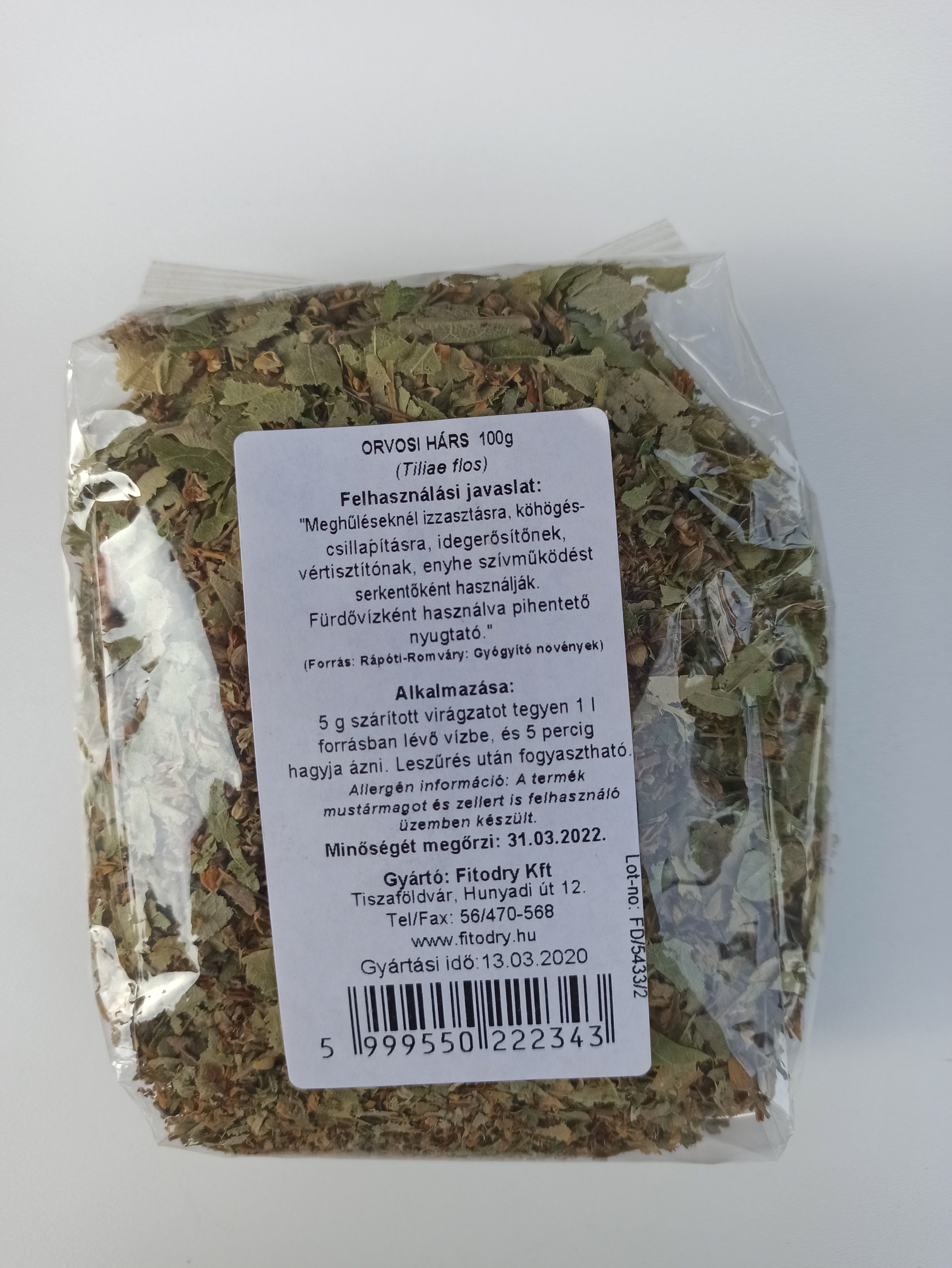 Fitodry Orvosi Hárs Tea 100g