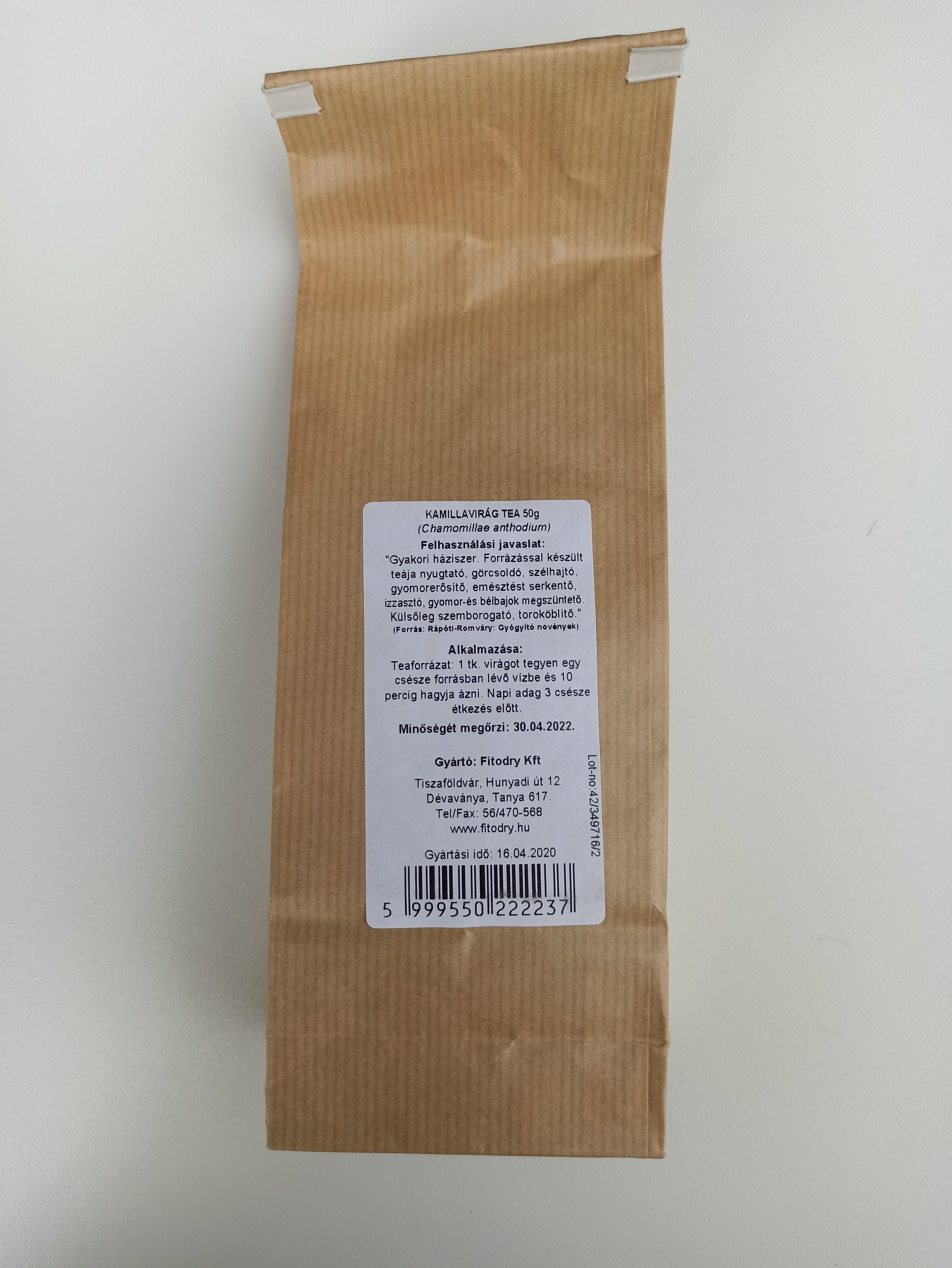 Fitodry Kamillavirág Ablakos Tea 50g