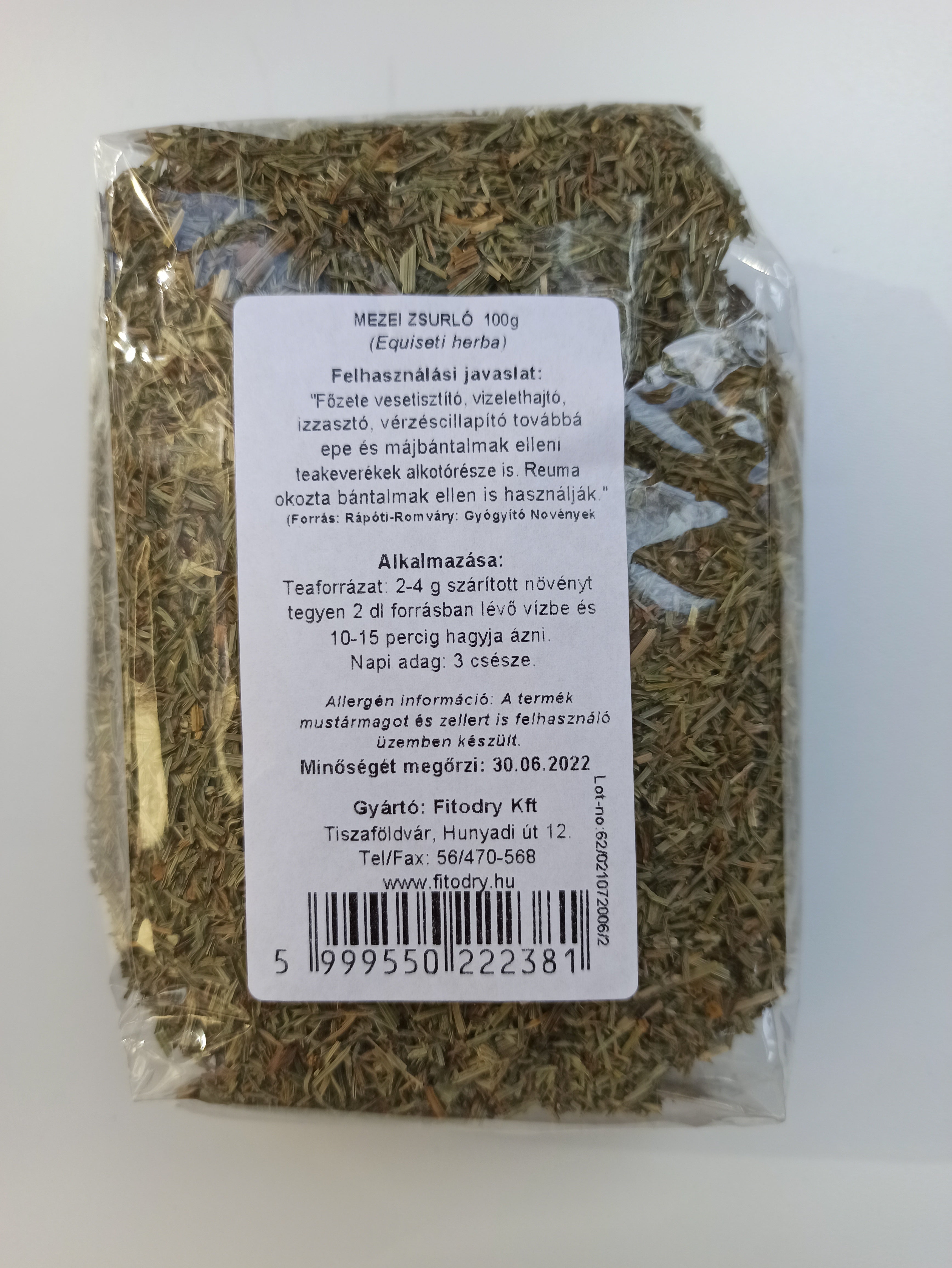 Fitodry Mezei Zsúrló Tea 100g