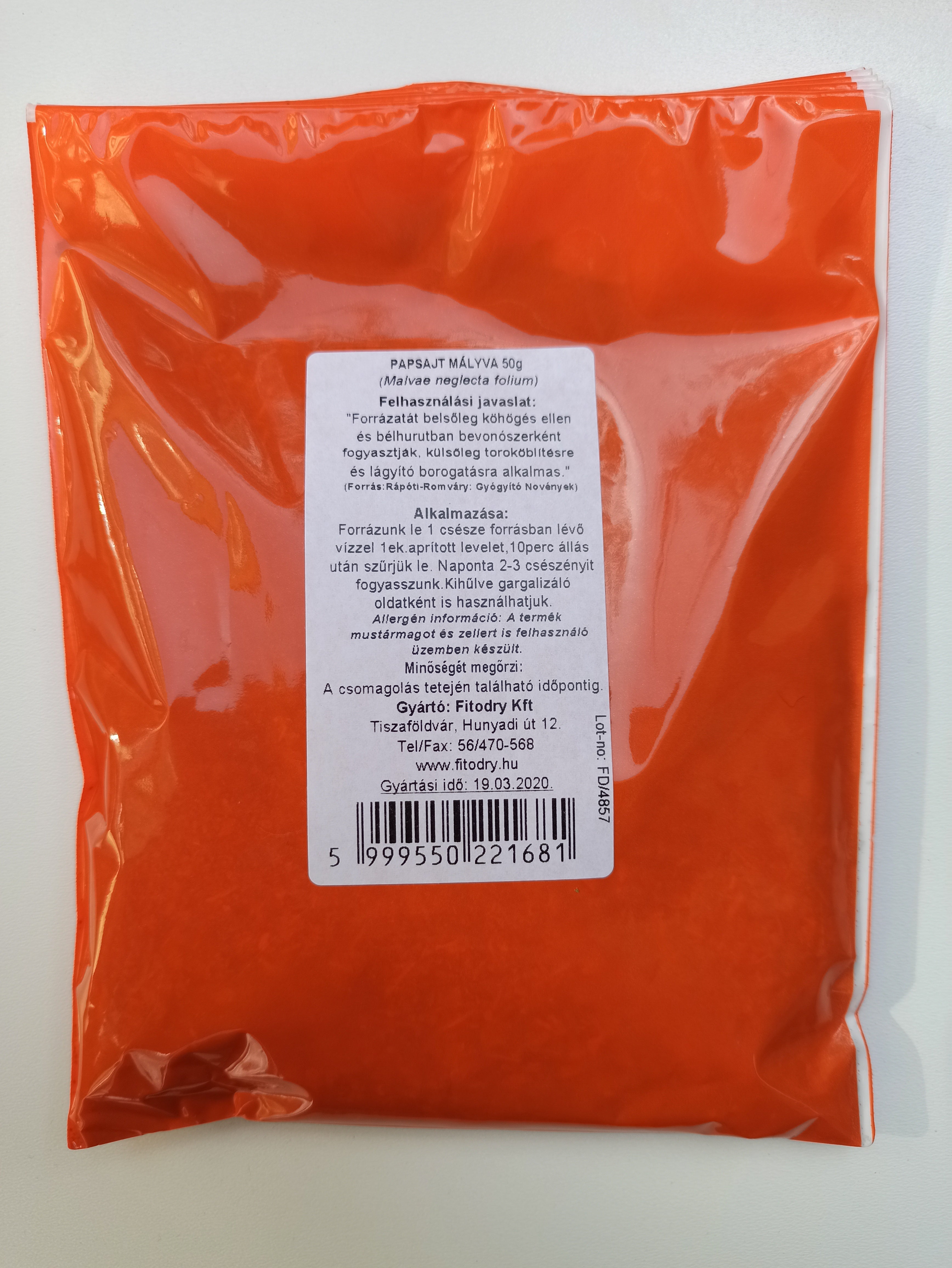 Fitodry Papsajt Mályva 50g