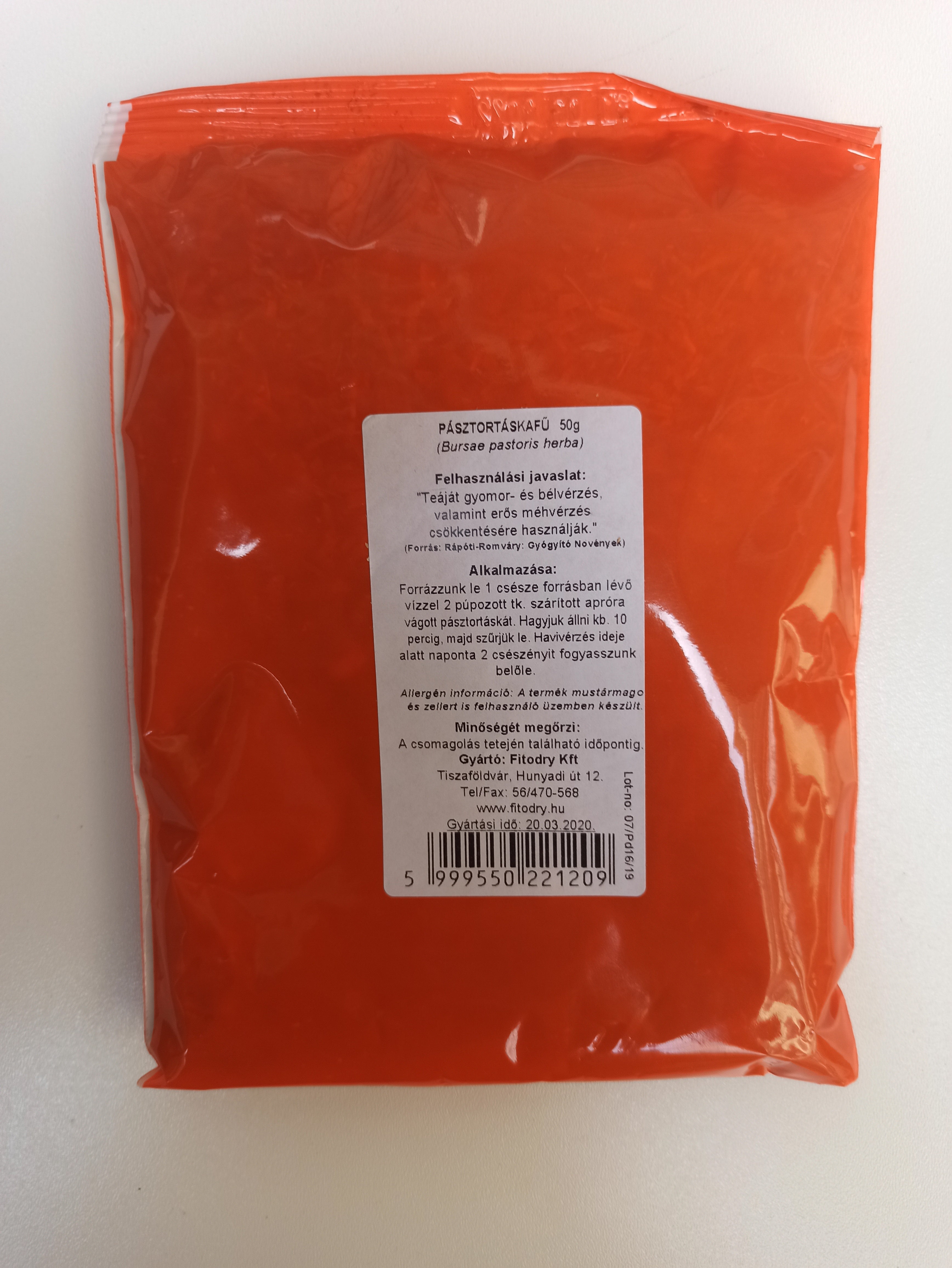 Fitodry Pásztortáska Tea 50g