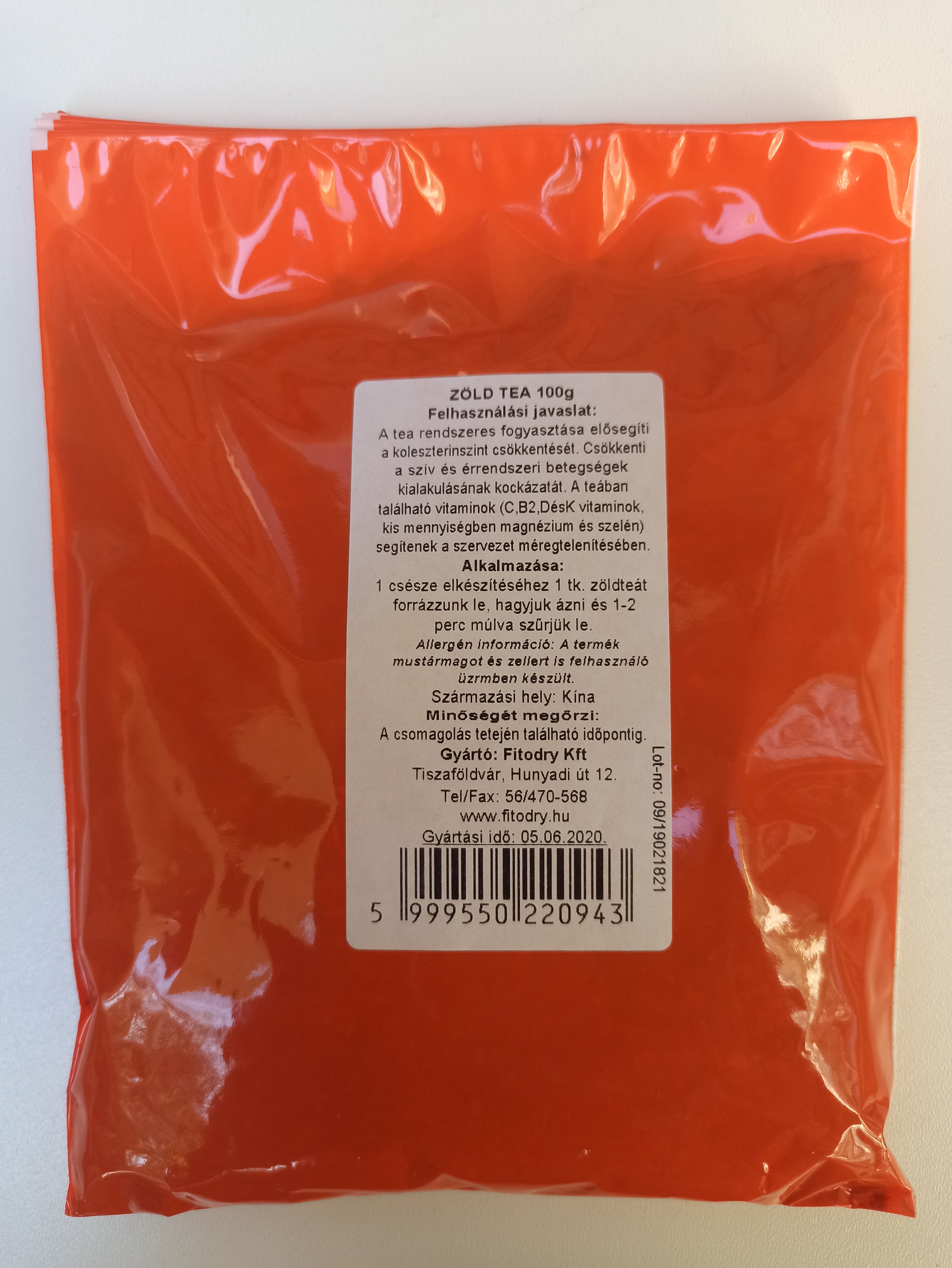 Fitodry Zöld Tea 100g