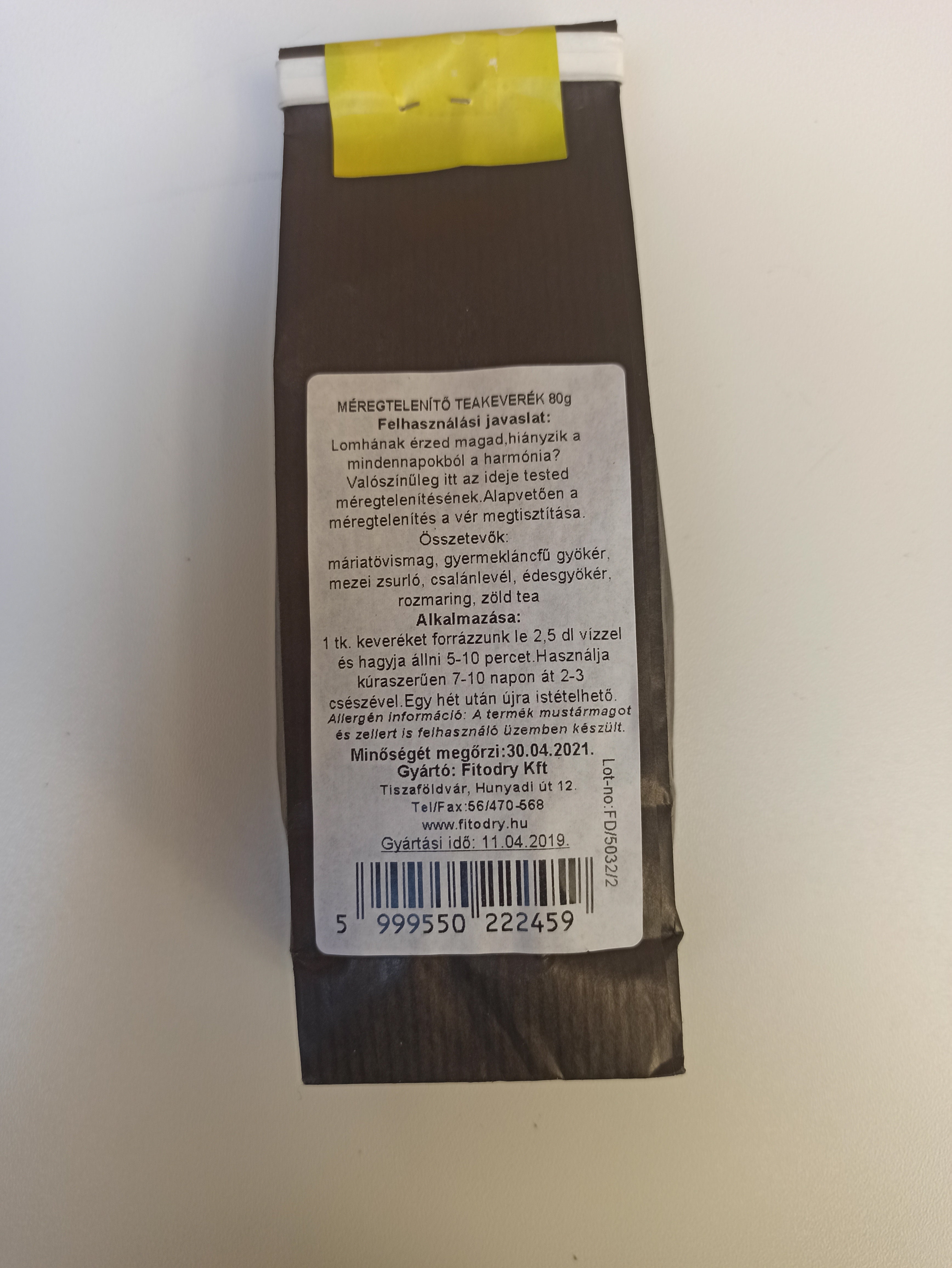 Fitodry Méregtelenítő Teakeverék 80g