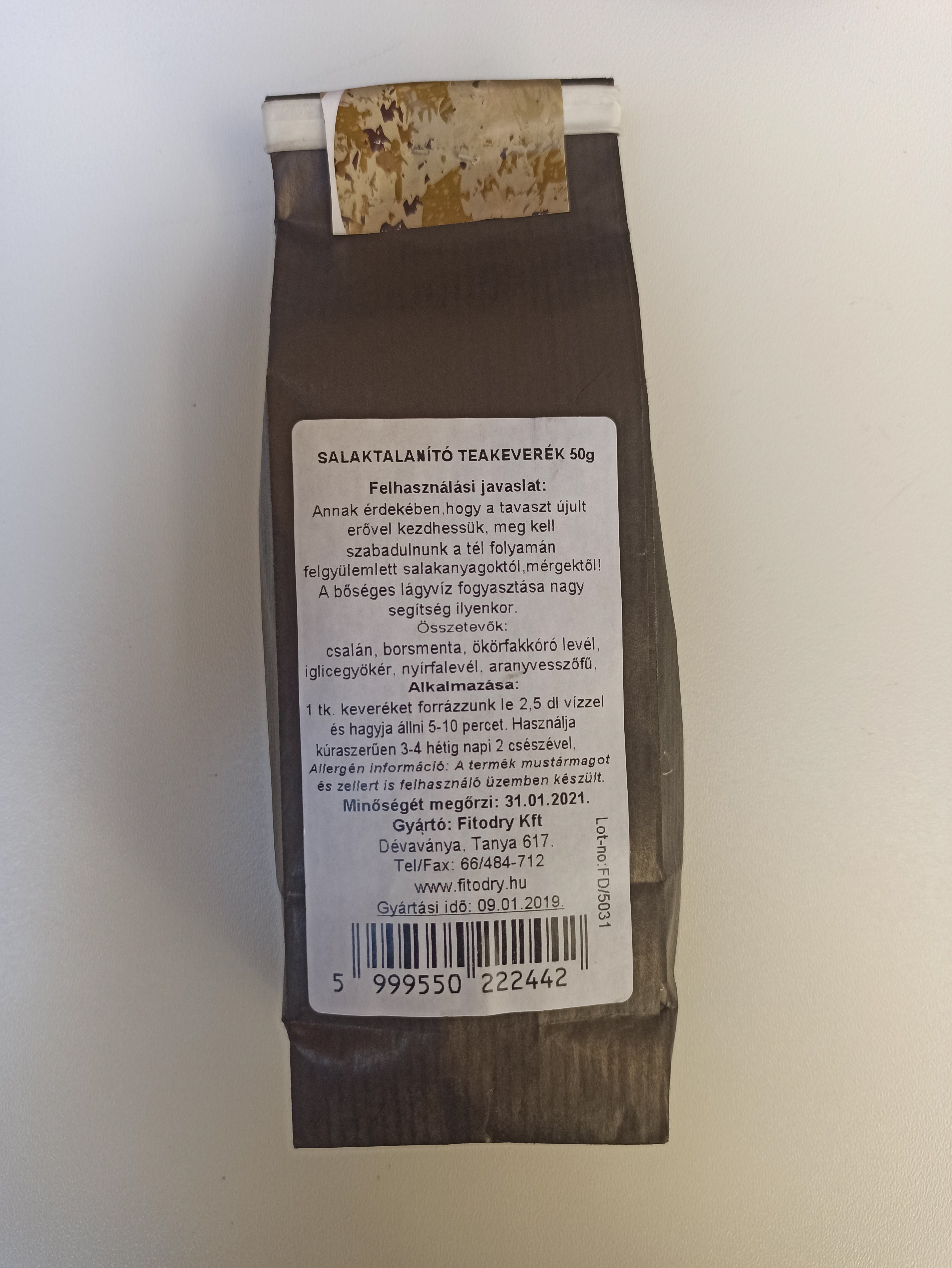 Fitodry Salaktalanító Teakeverék 50g