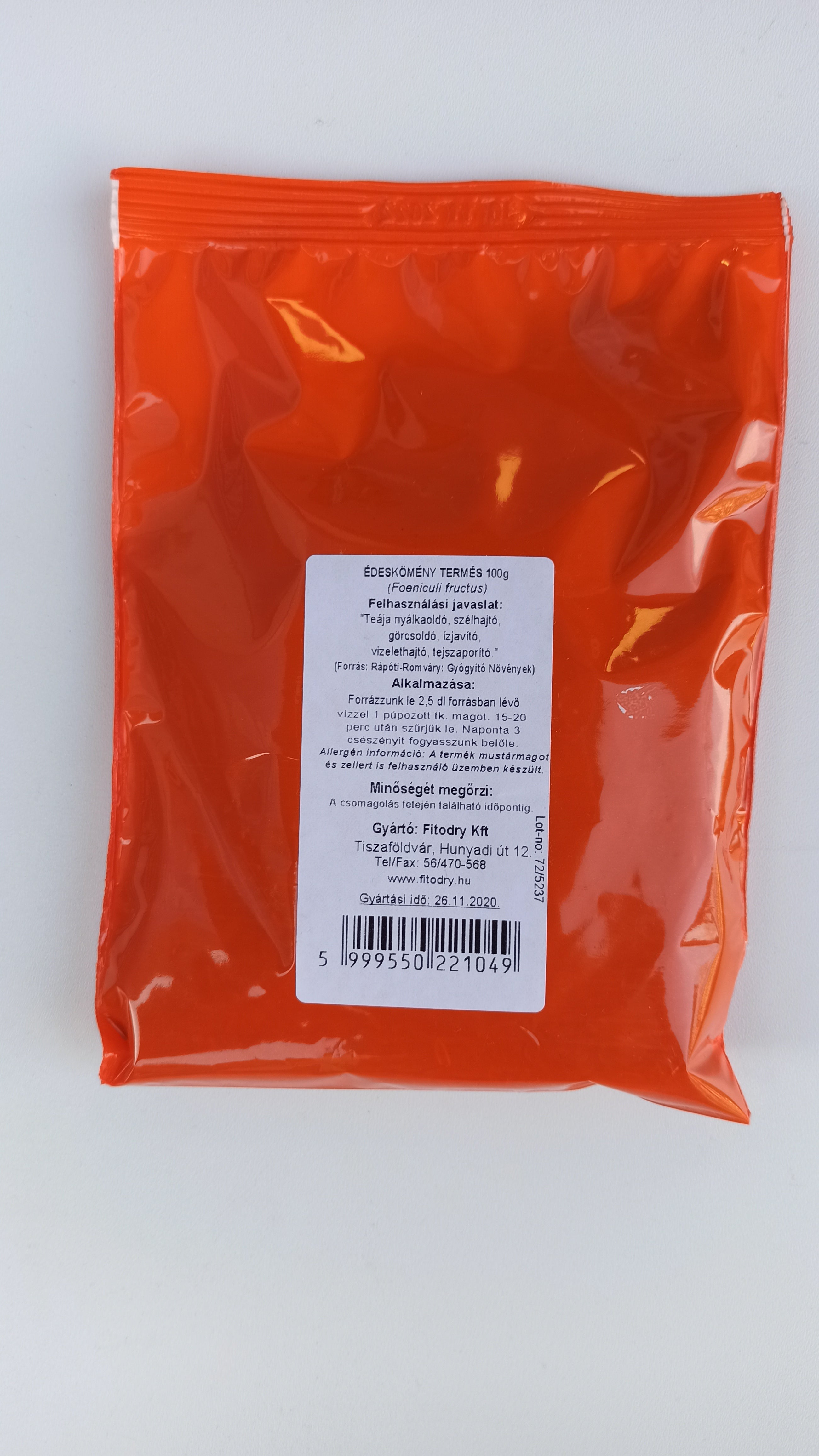 Fitodry Édeskömény Termés 100g