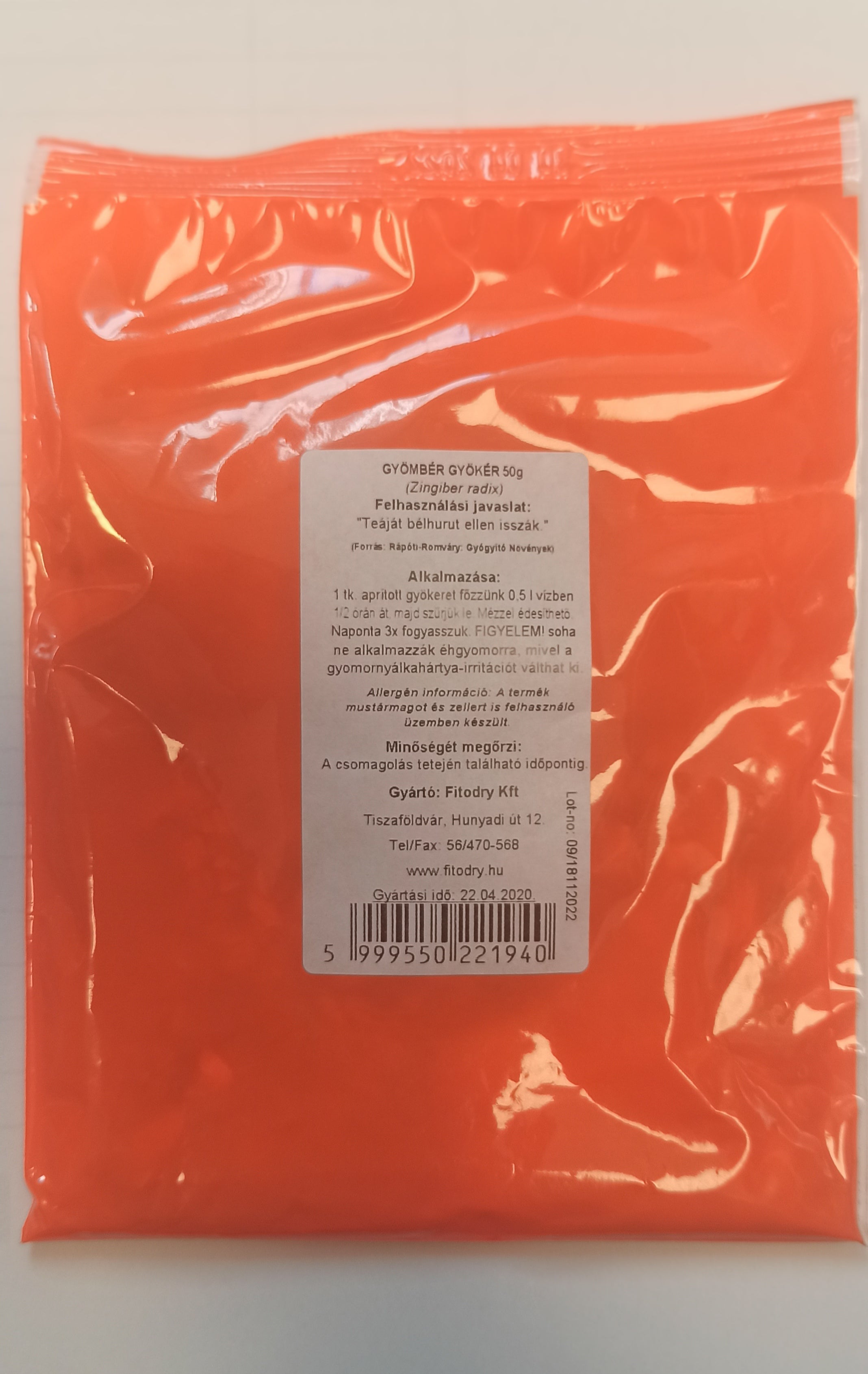 Fitodry Gyömbér Gyökér 50g